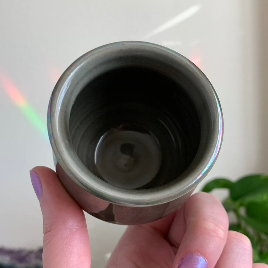 Bat Mini Ritual Cauldron • Aura Smoke Glaze