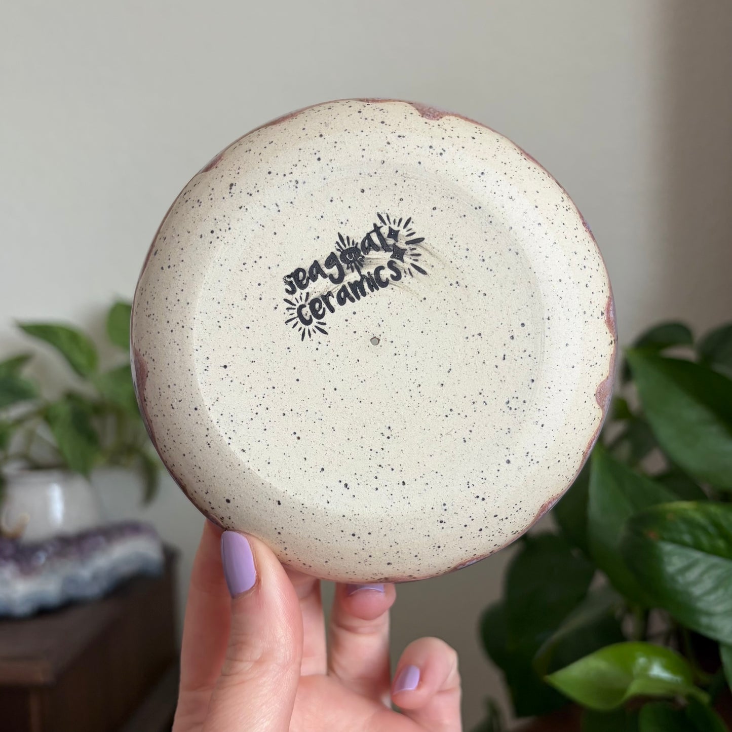 Shining Sun Incense Holder • Lavender Haze Glaze