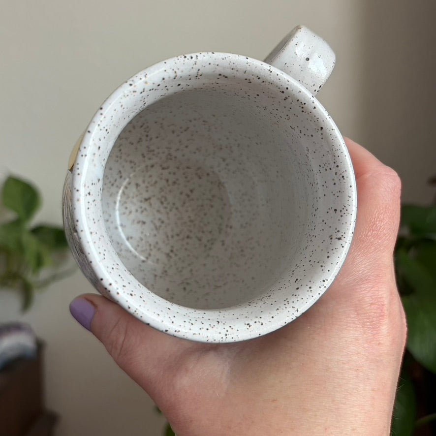 Mostly Sunny Cauldron Mug • Snow Glaze • 15 fl oz