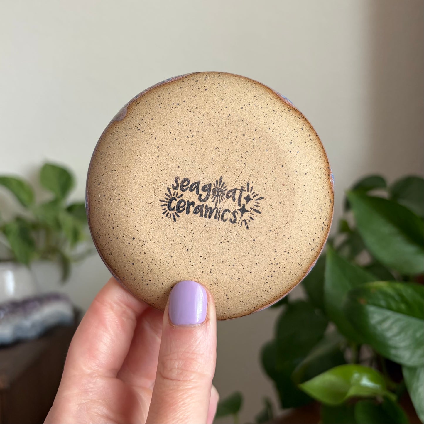 Crescent Moon Ring Bowl • Lavender Haze Glaze