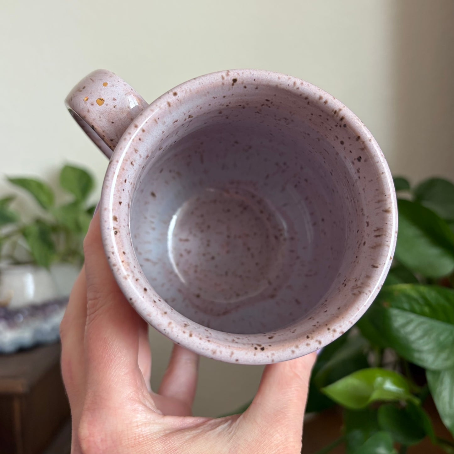 Hare + Peonies Mug • Lavender Haze Glaze • 18 fl oz