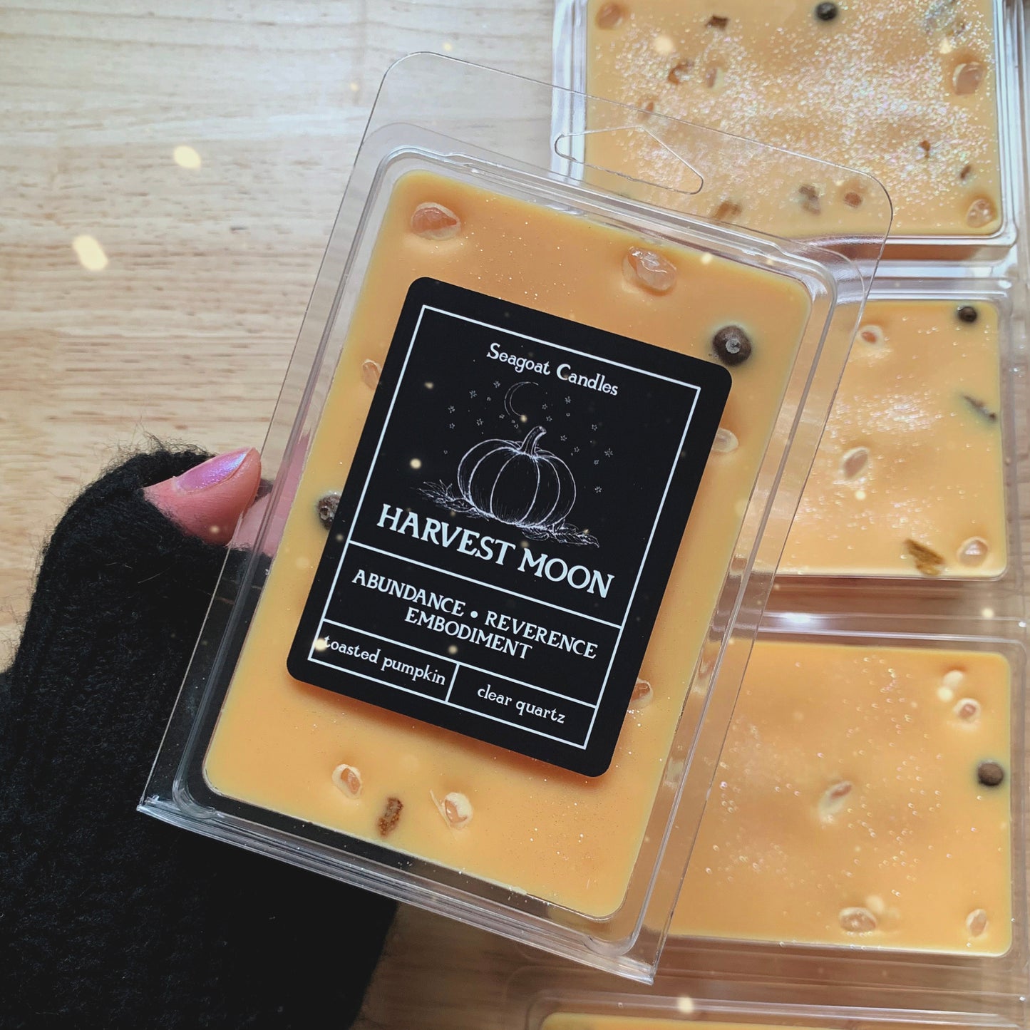 HARVEST MOON WAX MELTS • toasted pumpkin + clear quartz