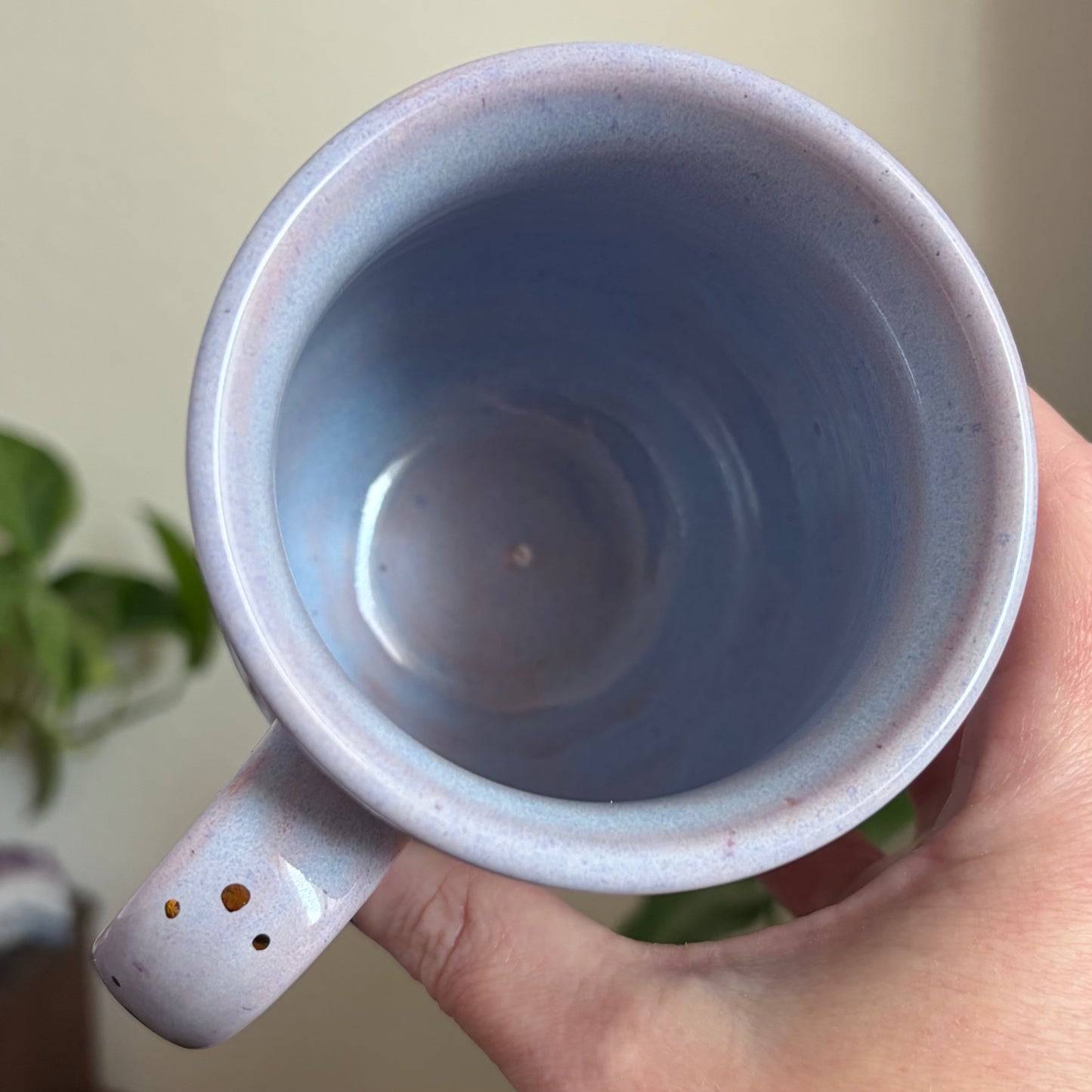 Cat in the Moon + Stars Mug • Lavender Haze Glaze • 15 fl oz