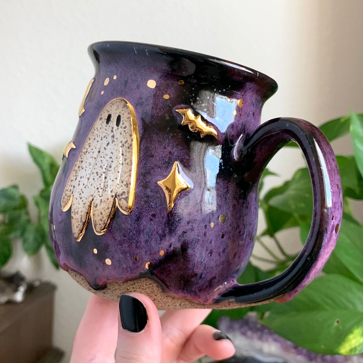 PRE-ORDER • Batty Ghost Mug • CHOOSE YOUR GLAZE *READ FULL DETAILS*