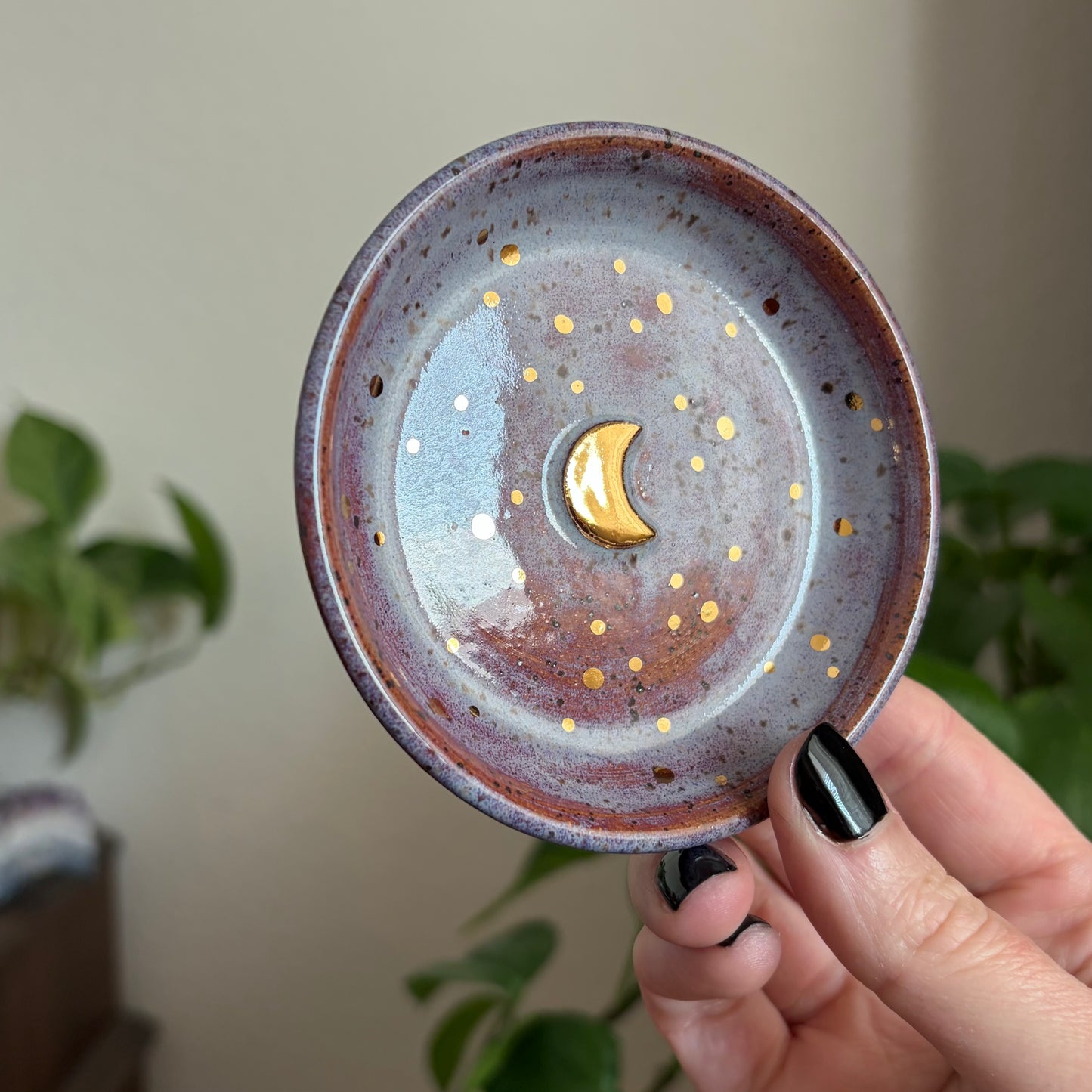 Crescent Moon Ring Bowl • Déjà Vu Glaze