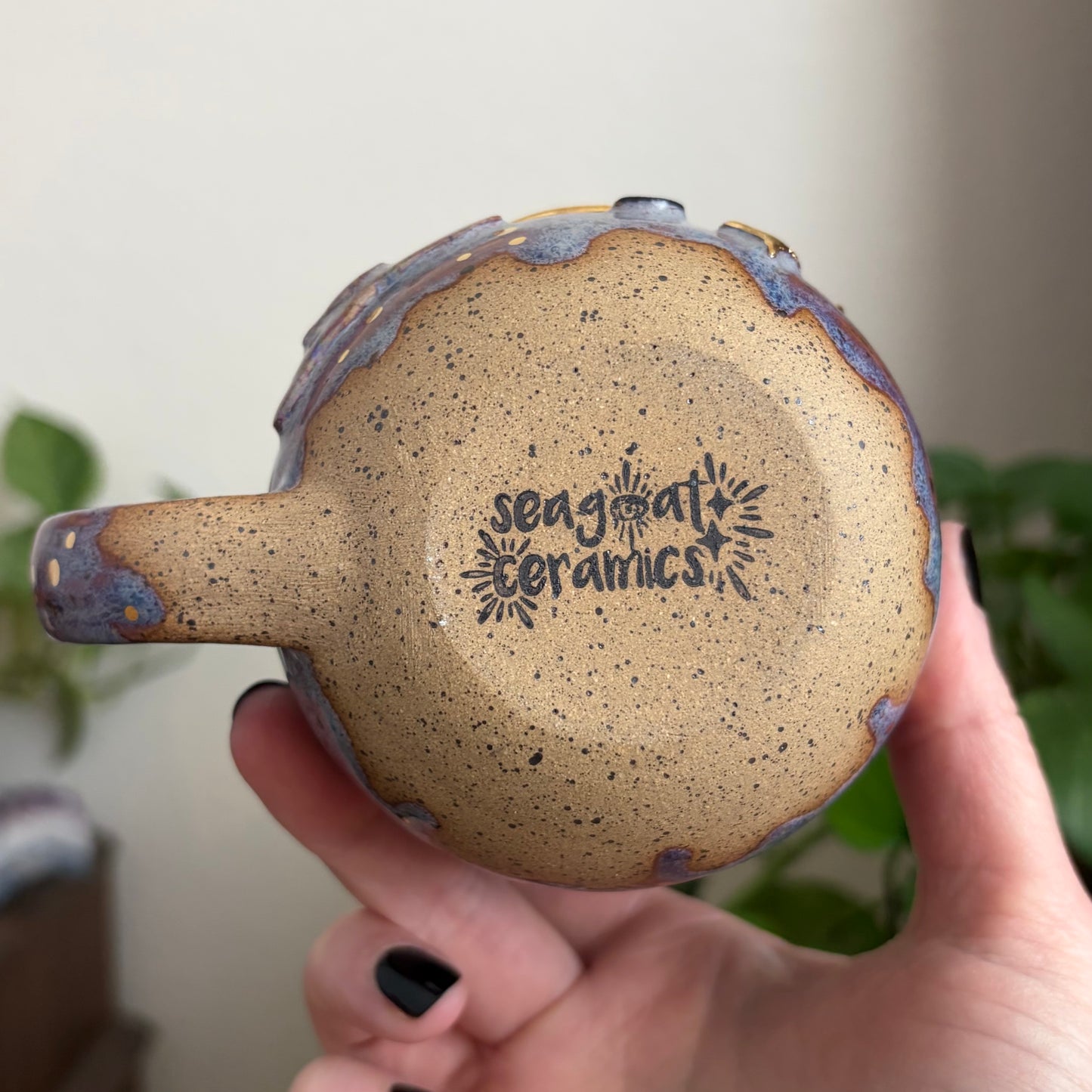 Celestial Cat Mug • Drippy Déjà Vu Glaze • 14 fl oz