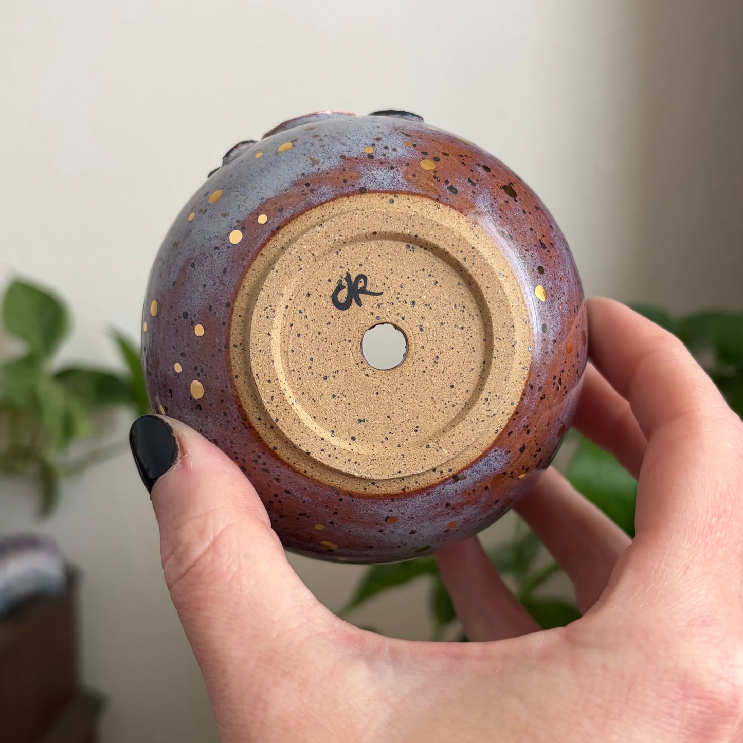 Bee Small Planter • Déjà Vu Glaze • Drainage