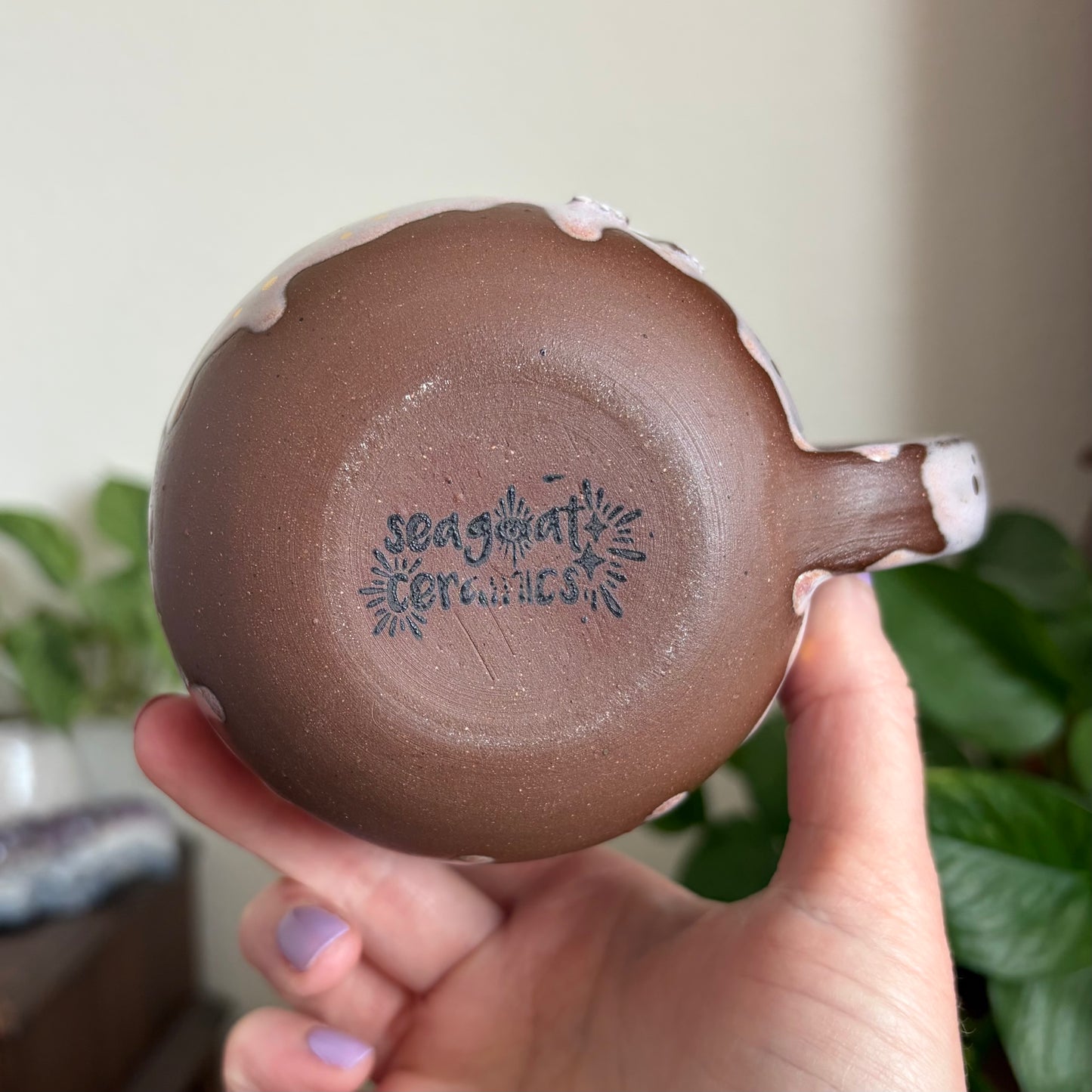 Celestial Hare Mug • Drippy Lavender Haze Glaze • 17 fl oz