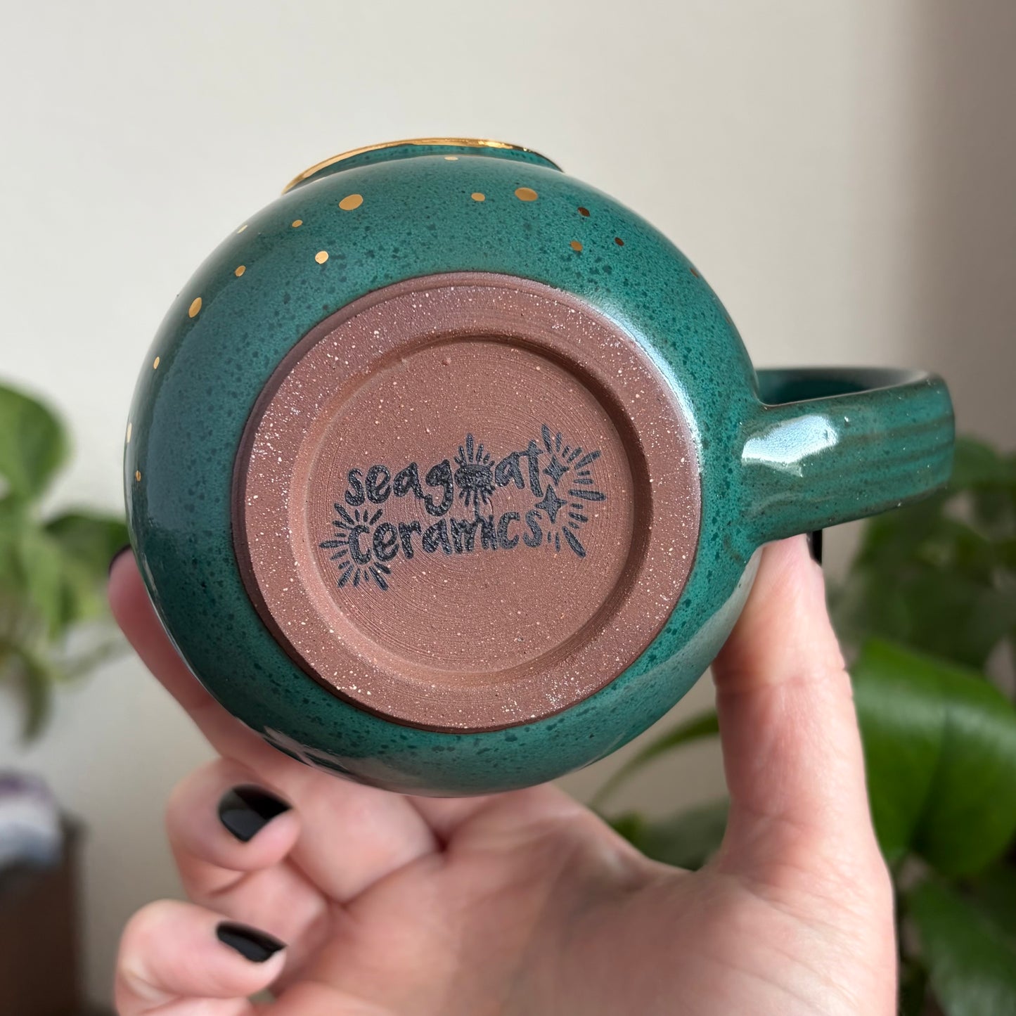 Moon + Star Mug • Emerald Glaze • 13 fl oz