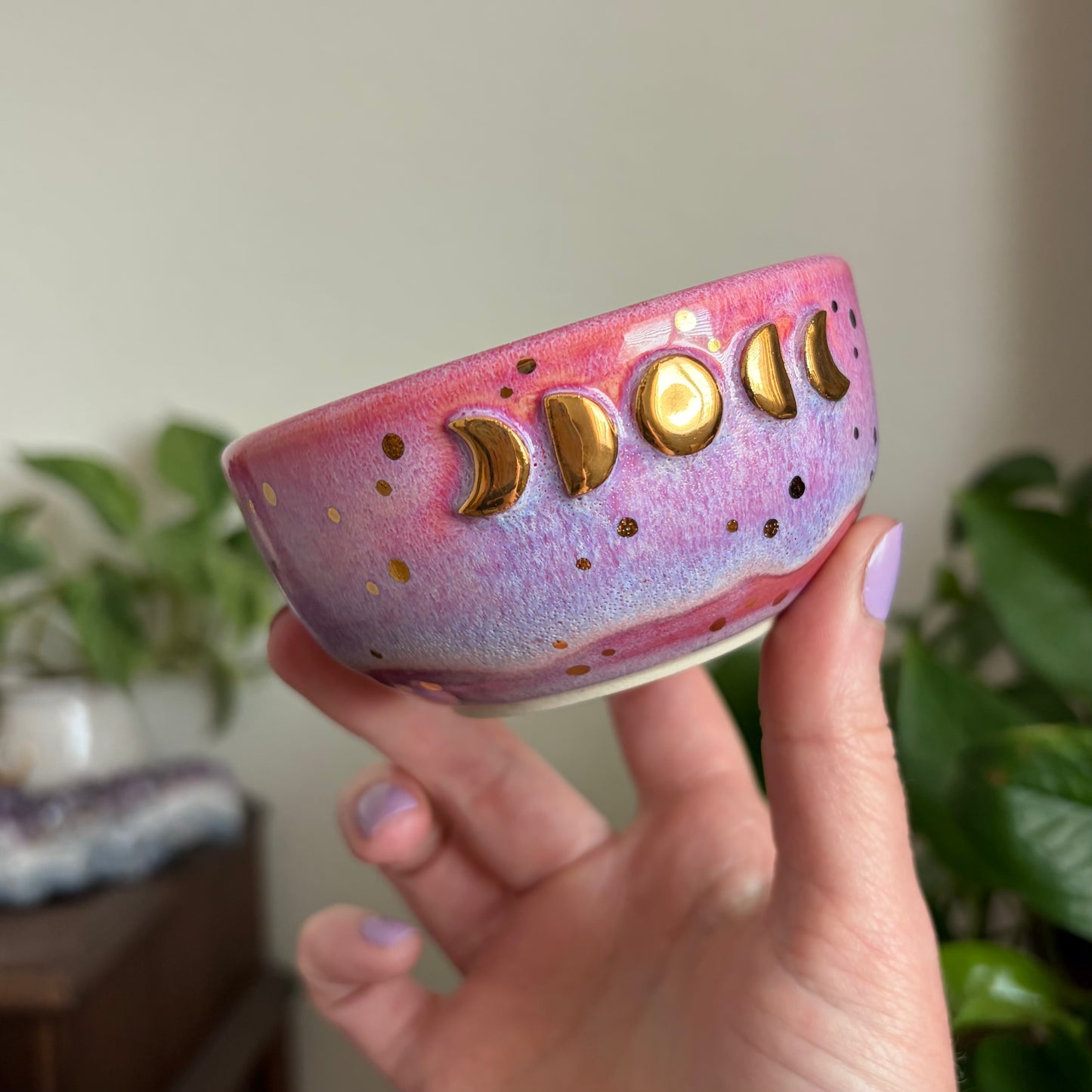 Moon Phase Small Bowl • Electric Cosmos Glaze