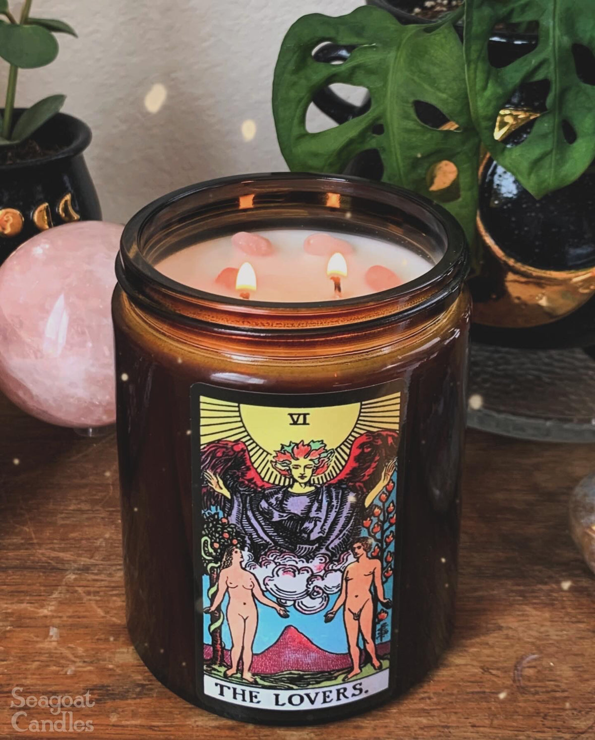 THE LOVERS CANDLE • bohemian rose + rose quartz