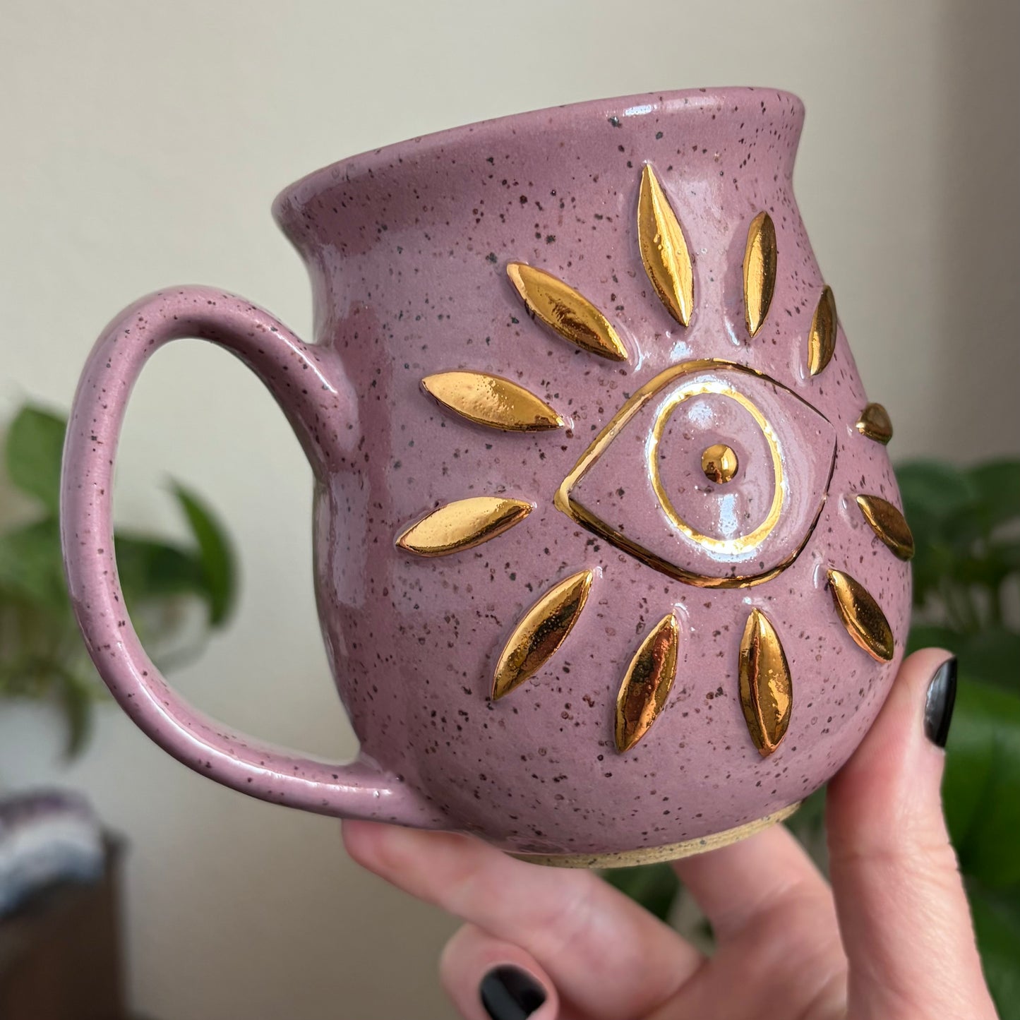 Third Eye Mug • Dusty Plum Glaze • 14 fl oz