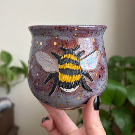 Bee Small Planter • Déjà Vu Glaze • Drainage