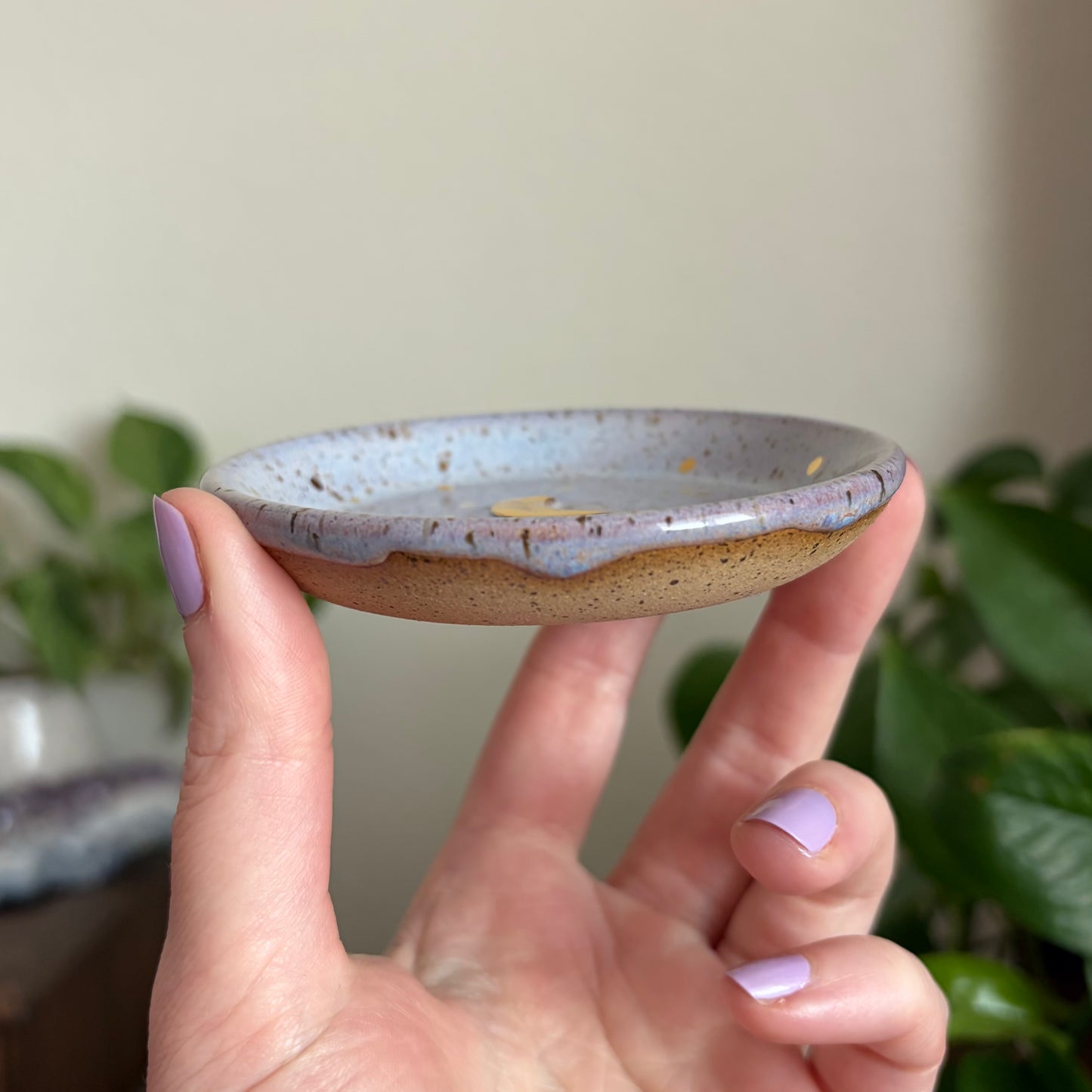 Crescent Moon Ring Bowl • Lavender Haze Glaze