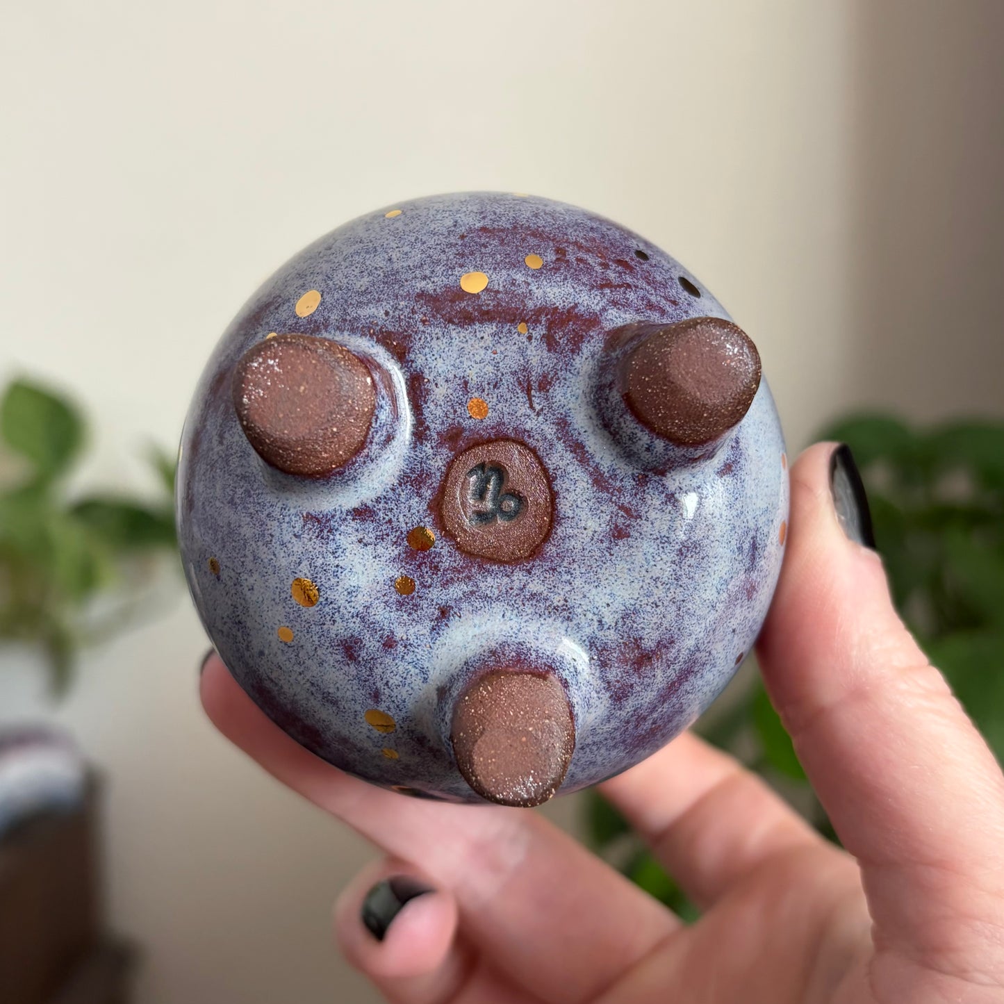 Moon Phase Mini Ritual Cauldron • Déjà Vu Glaze