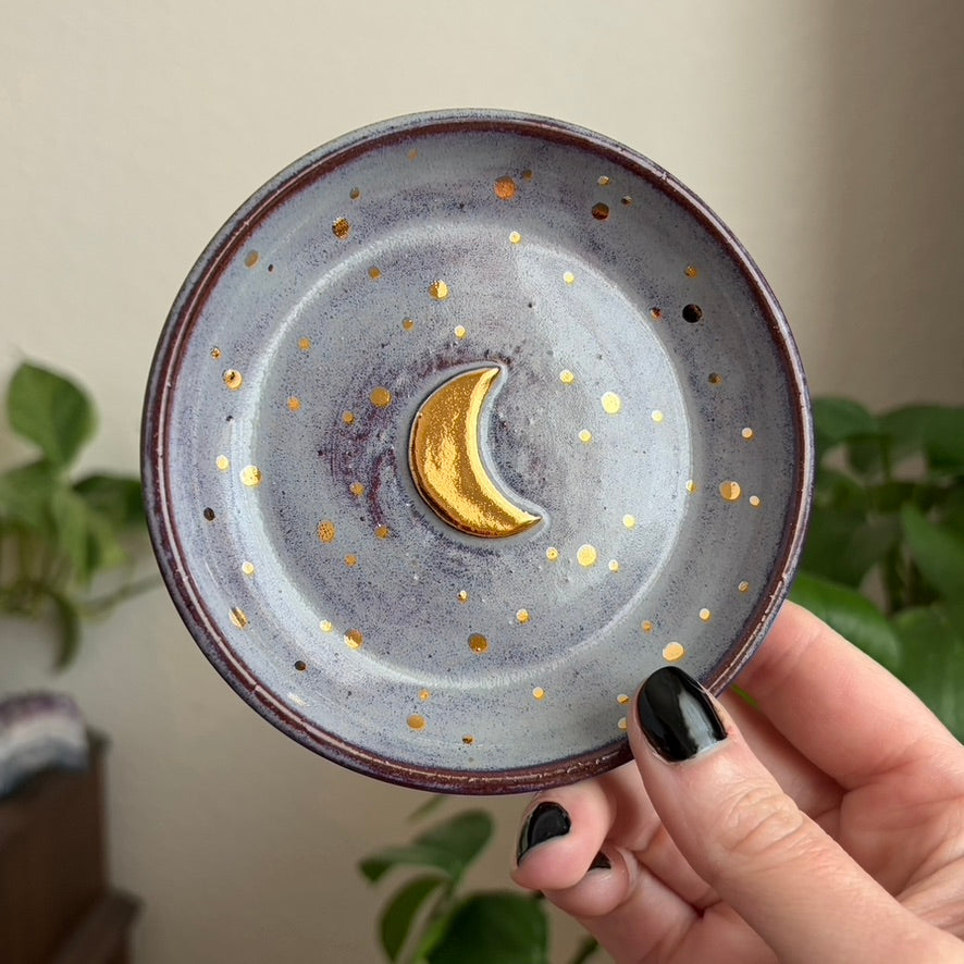 Crescent Moon Ring Bowl • Déjà Vu Glaze