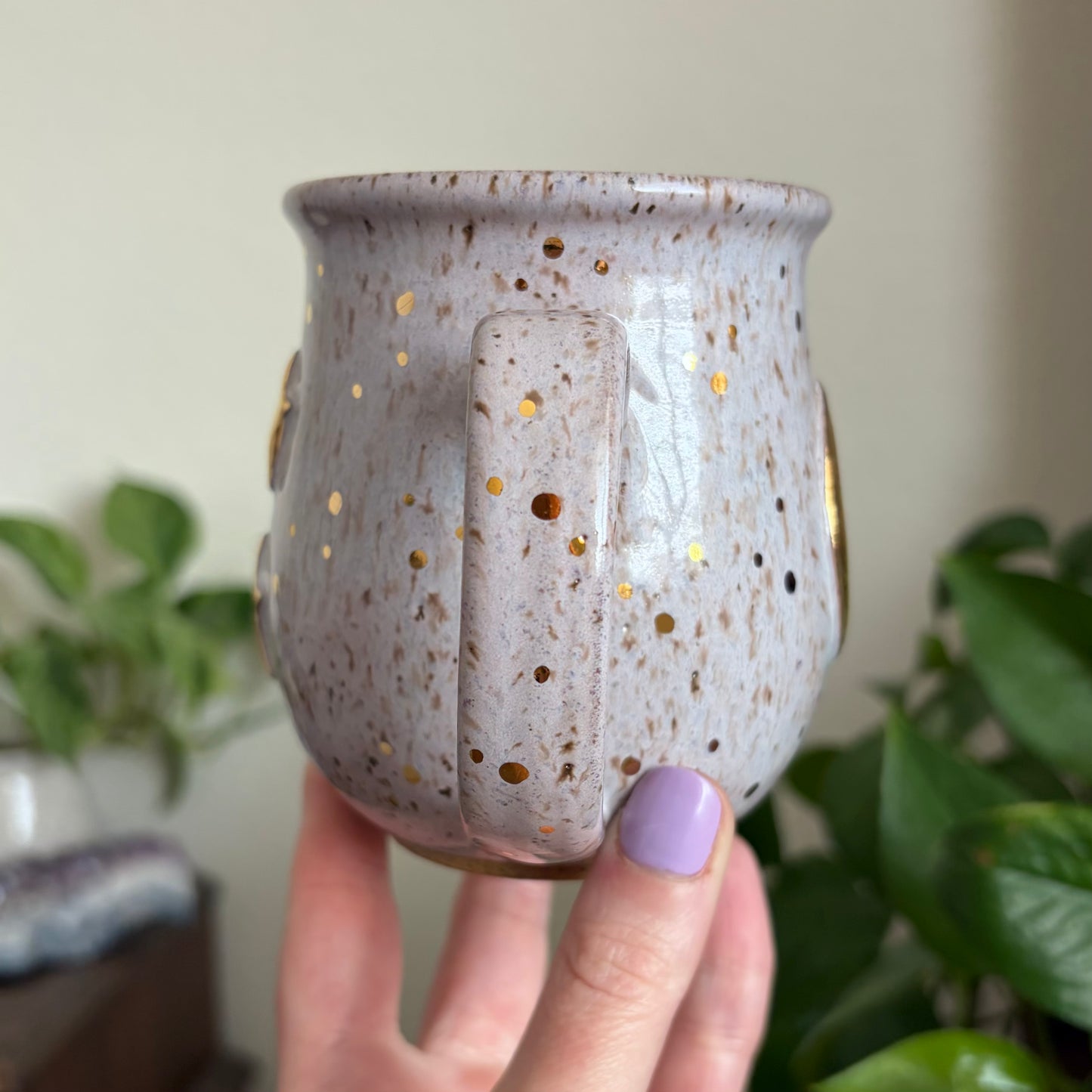 Moon + Stars Double Sided Mug • Lavender Haze Glaze • 15 fl oz