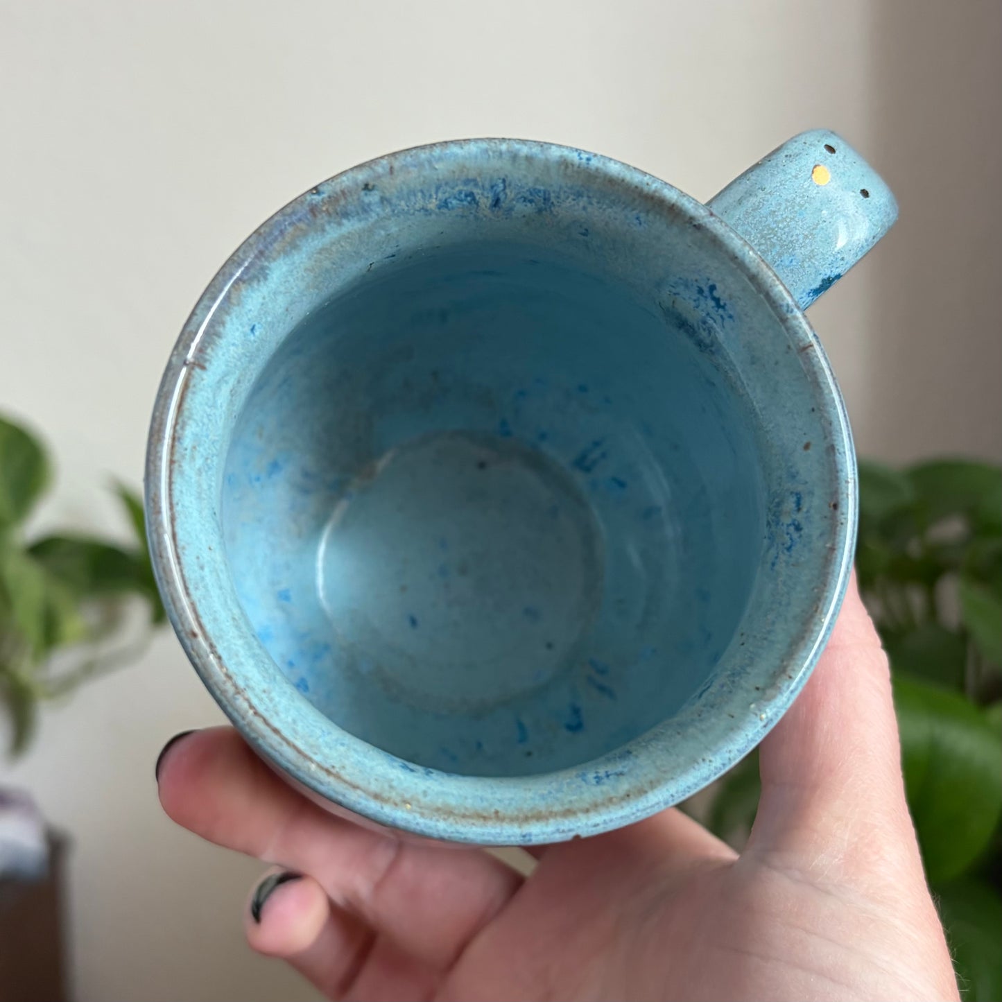 Crescent Moon + Star Mug • Drippy Mermaid Cove Glaze • 12 fl oz