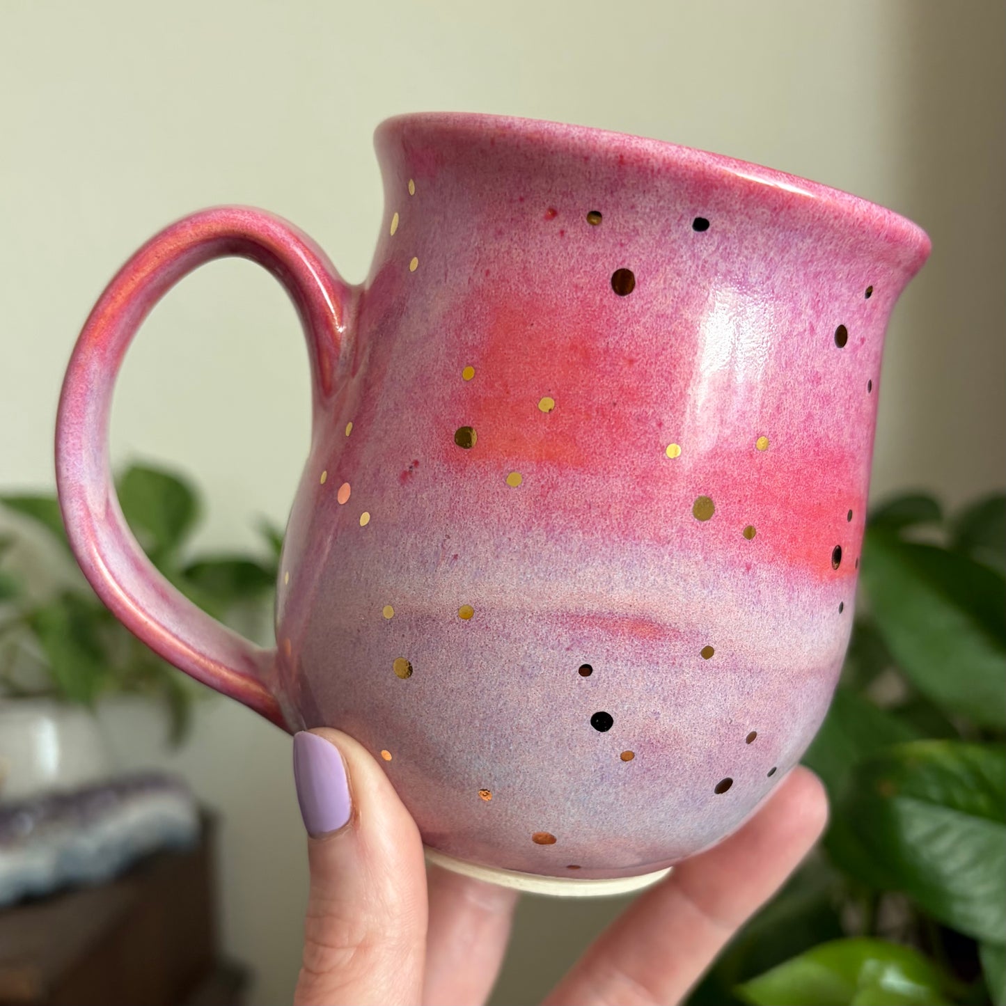 Hummingbird + Clouds Mug • Electric Cosmos Glaze • 14 fl oz