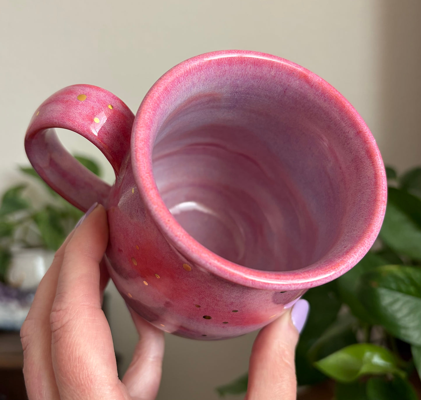 Hummingbird + Clouds Mug • Electric Cosmos Glaze • 14 fl oz