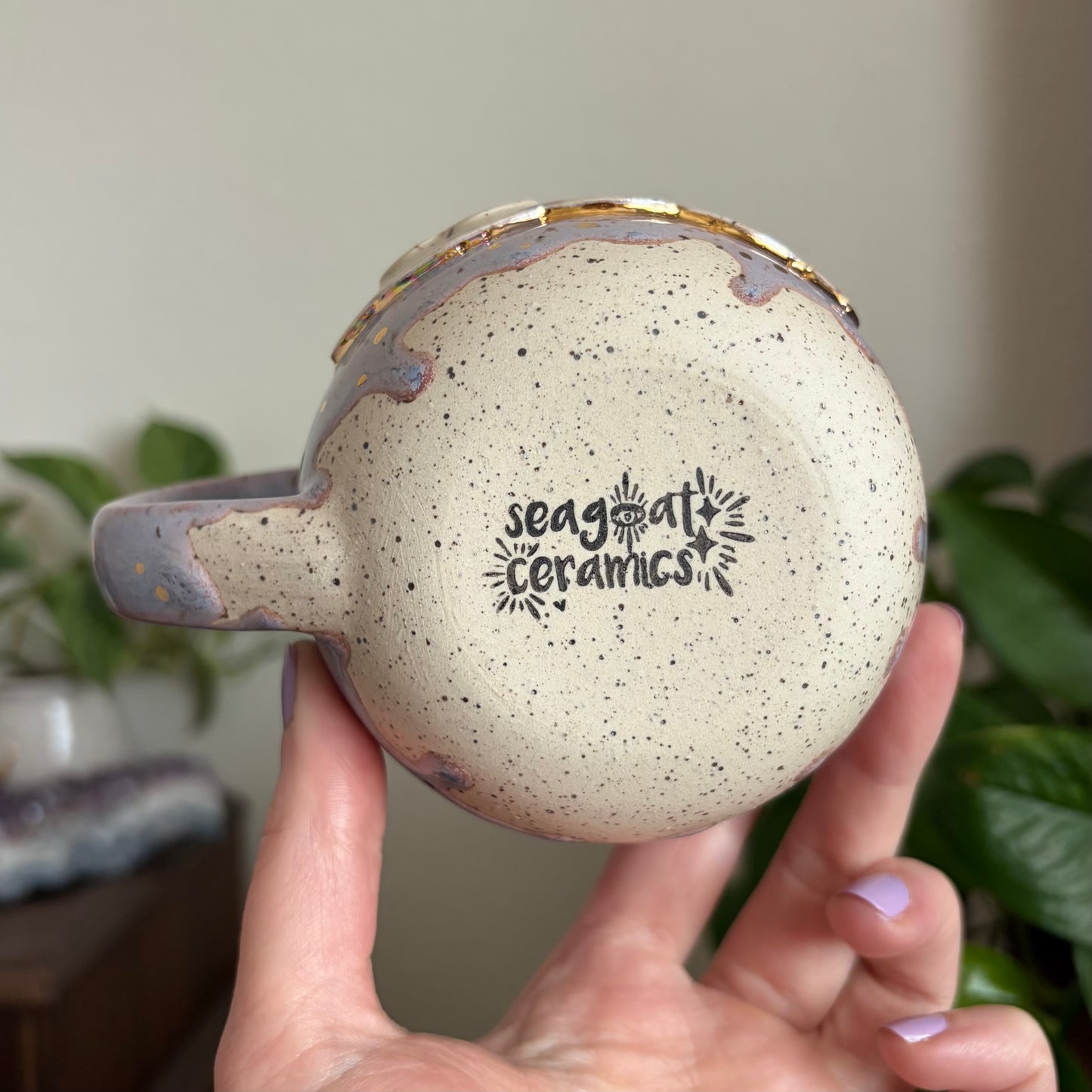 Sunrise Mug • Drippy Lavender Haze Glaze • 17 fl oz