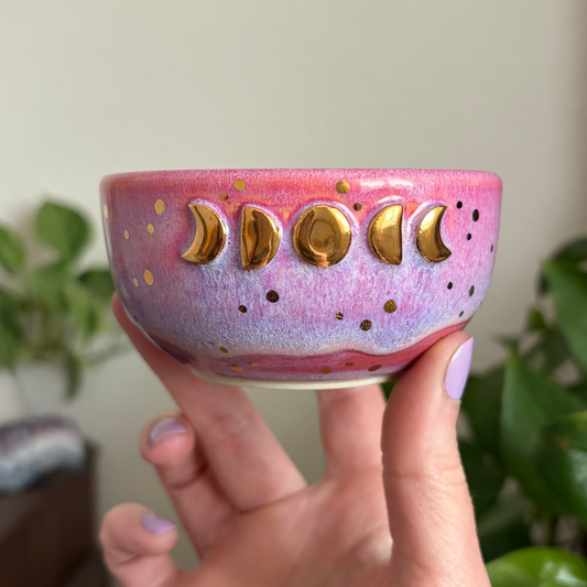 Moon Phase Small Bowl • Electric Cosmos Glaze