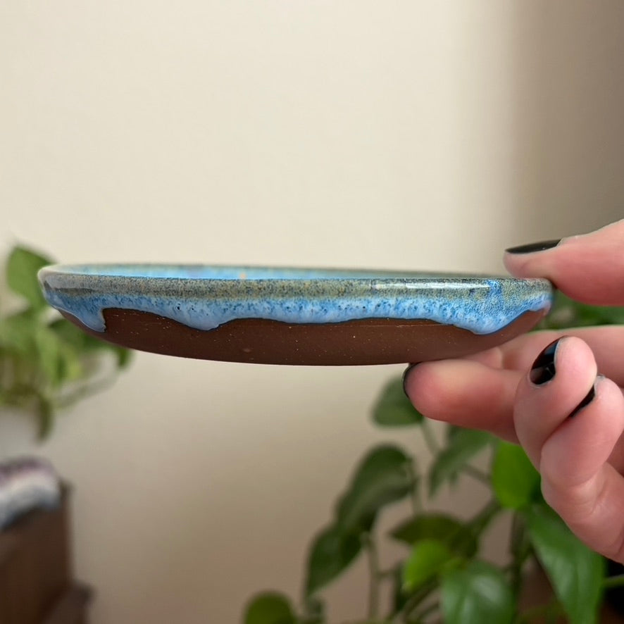 Moon + Stars Incense Holder • Blue Glaze
