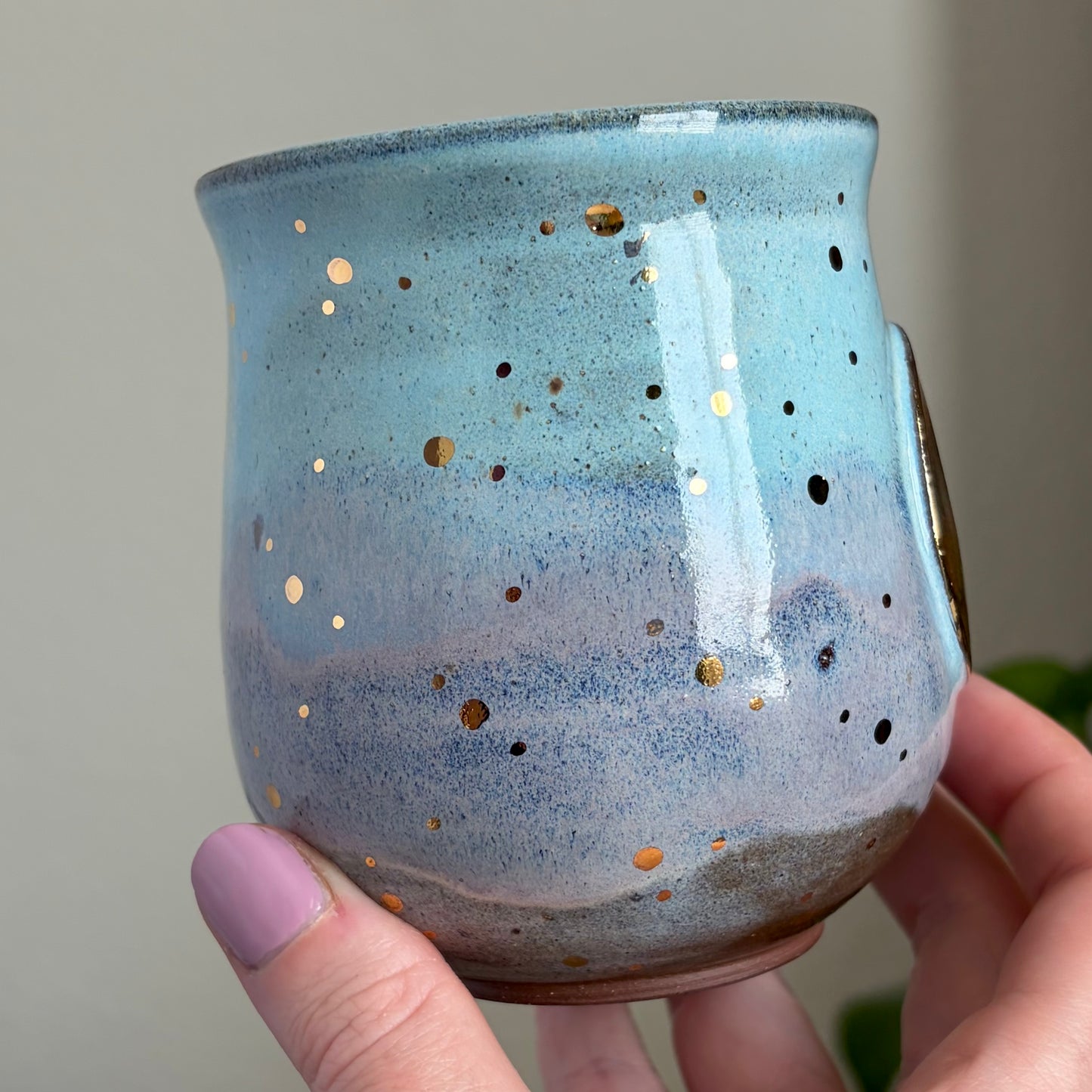 Moon + Star Mug (R) •Cotton Candy Sky Glaze • 14 fl oz