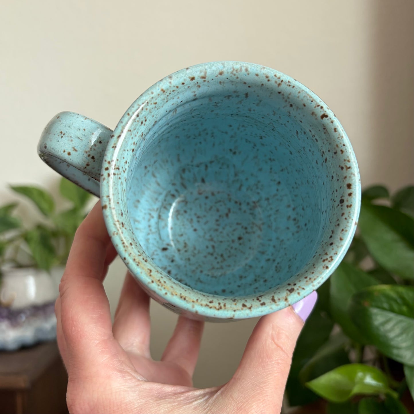 Strawberry + Flowers Mug • Sky Glaze • 15 fl oz