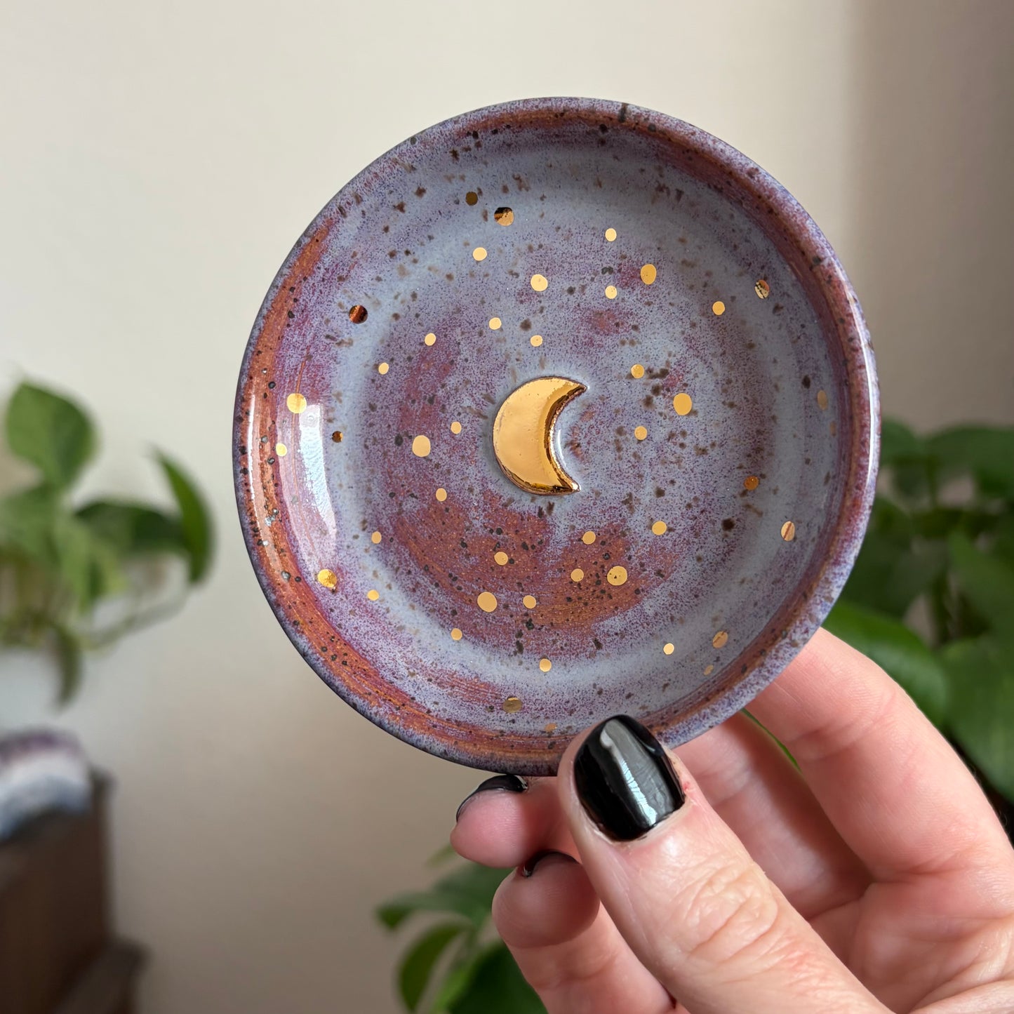 Crescent Moon Ring Bowl • Déjà Vu Glaze