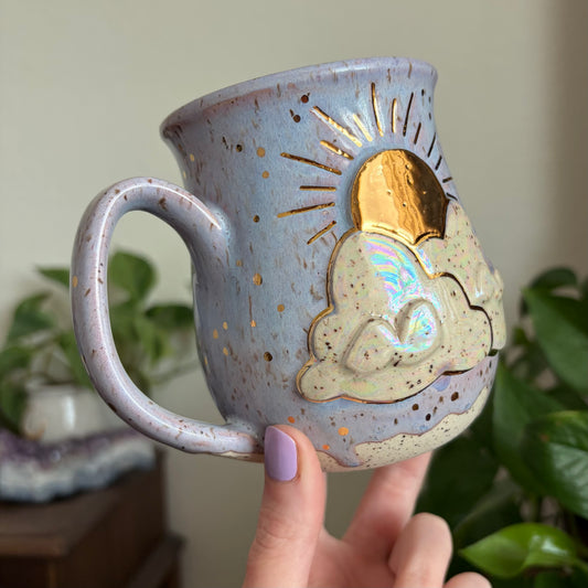 Sunrise Mug • Drippy Lavender Haze Glaze • 17 fl oz