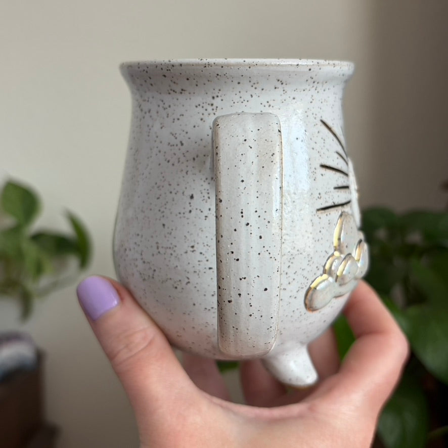 Mostly Sunny Cauldron Mug • Snow Glaze • 15 fl oz
