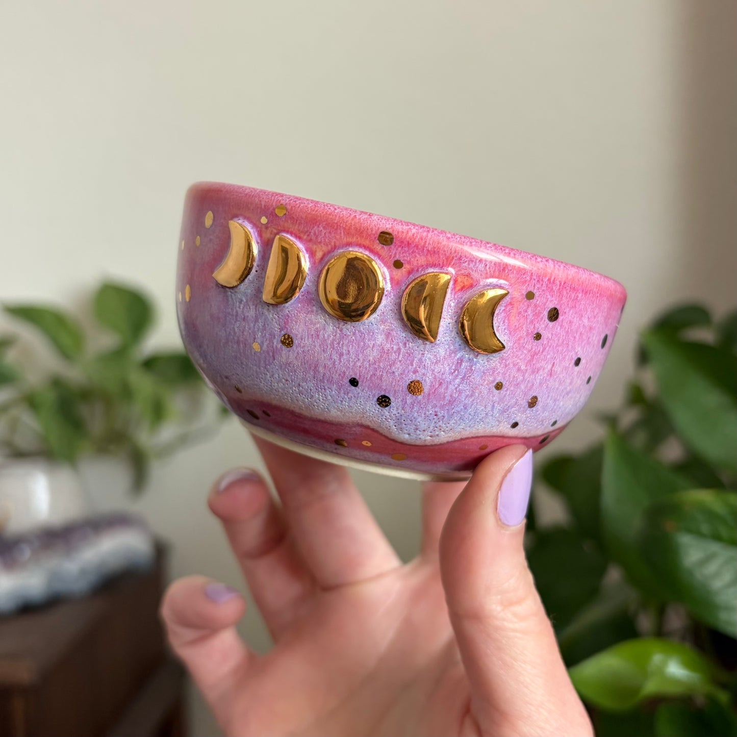 Moon Phase Small Bowl • Electric Cosmos Glaze