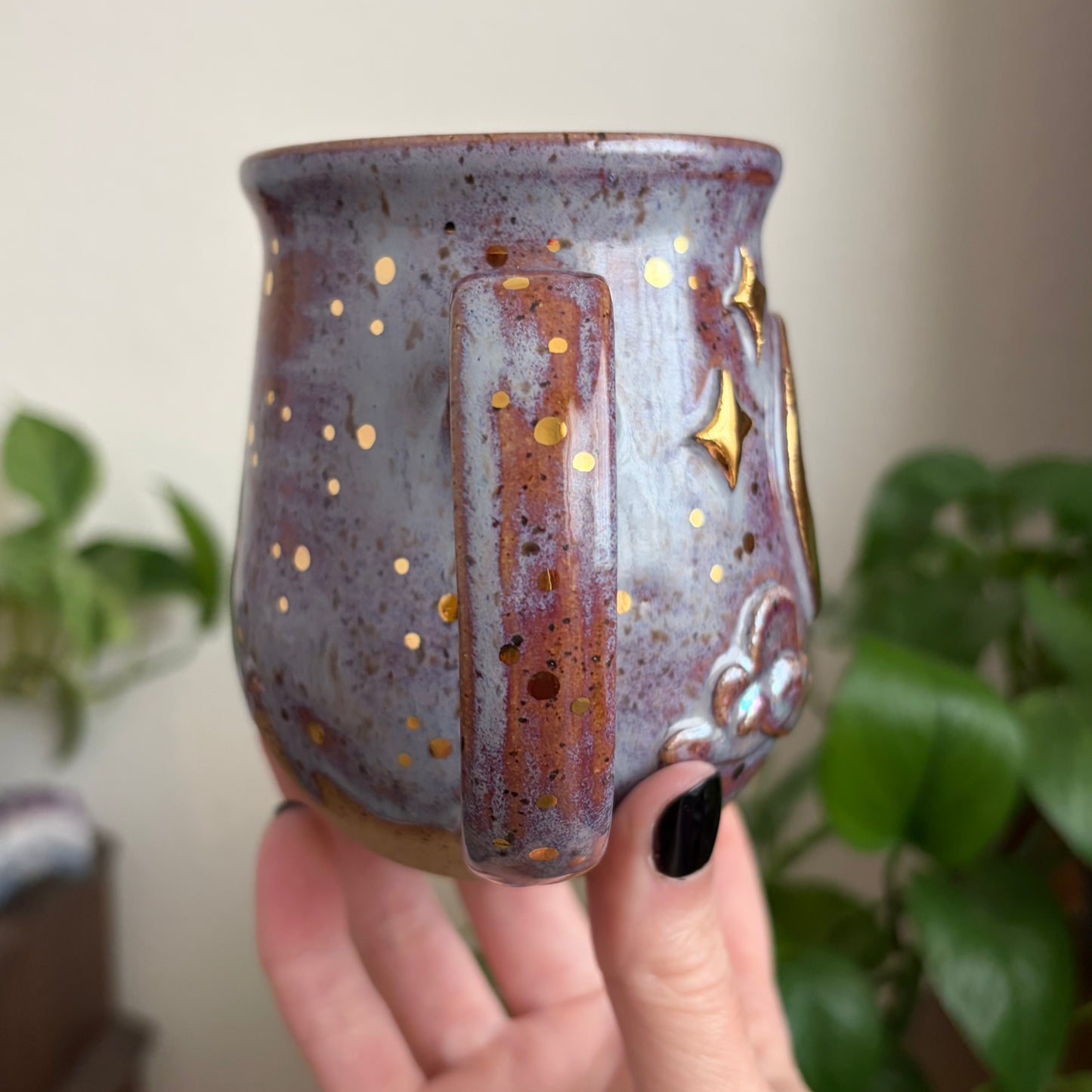 Celestial Cat Mug • Drippy Déjà Vu Glaze • 14 fl oz