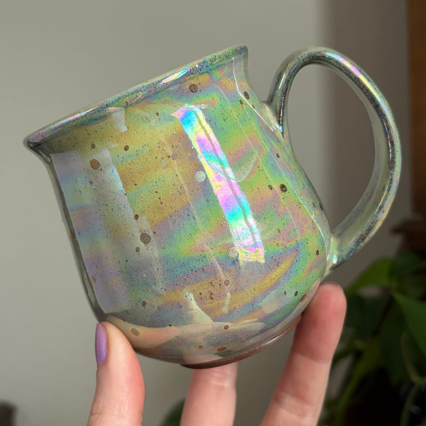 Pink Flower Mug • Aura Meadow Glaze • 12 fl oz