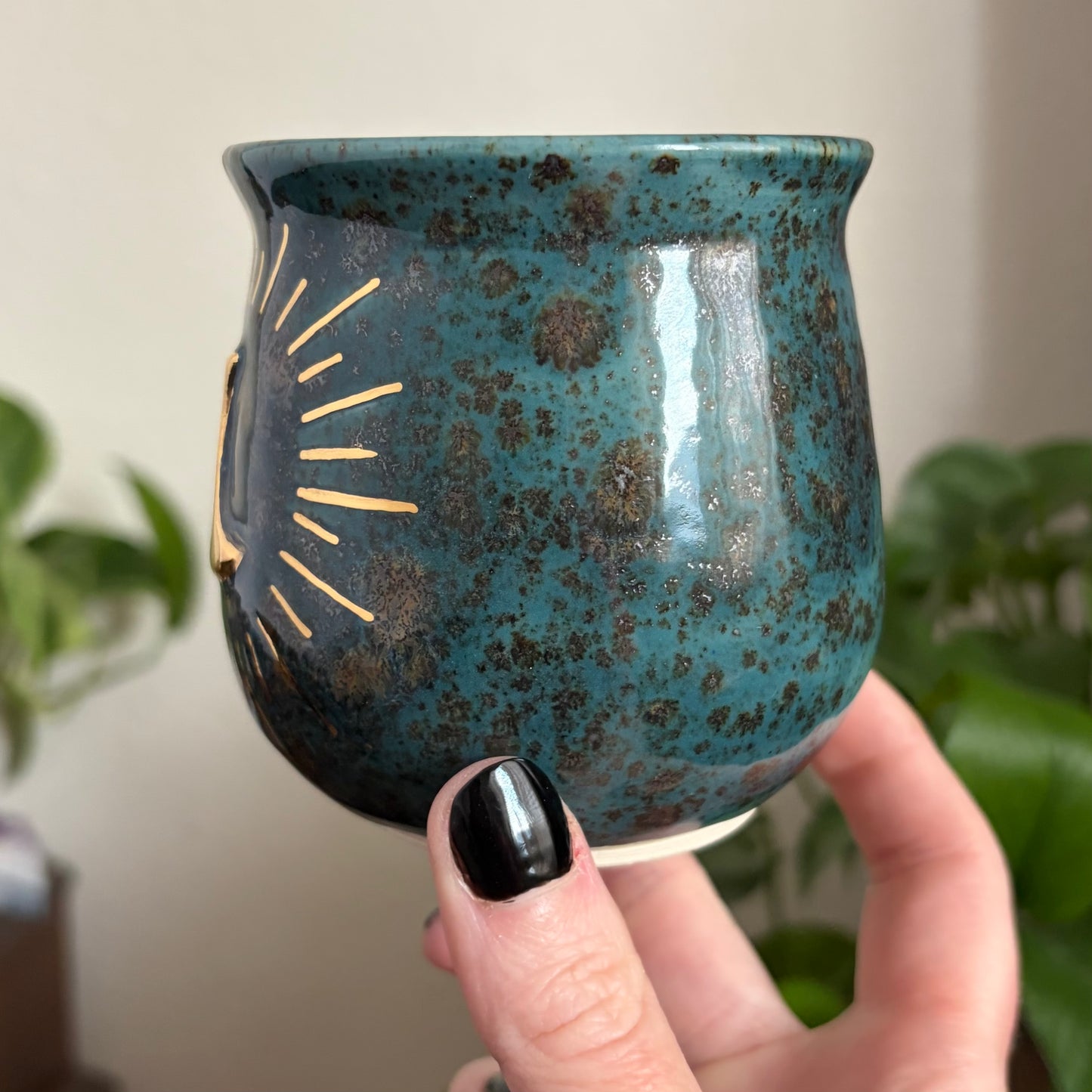 Crescent Burst Mug • Shipwreck Glaze • 11 fl oz