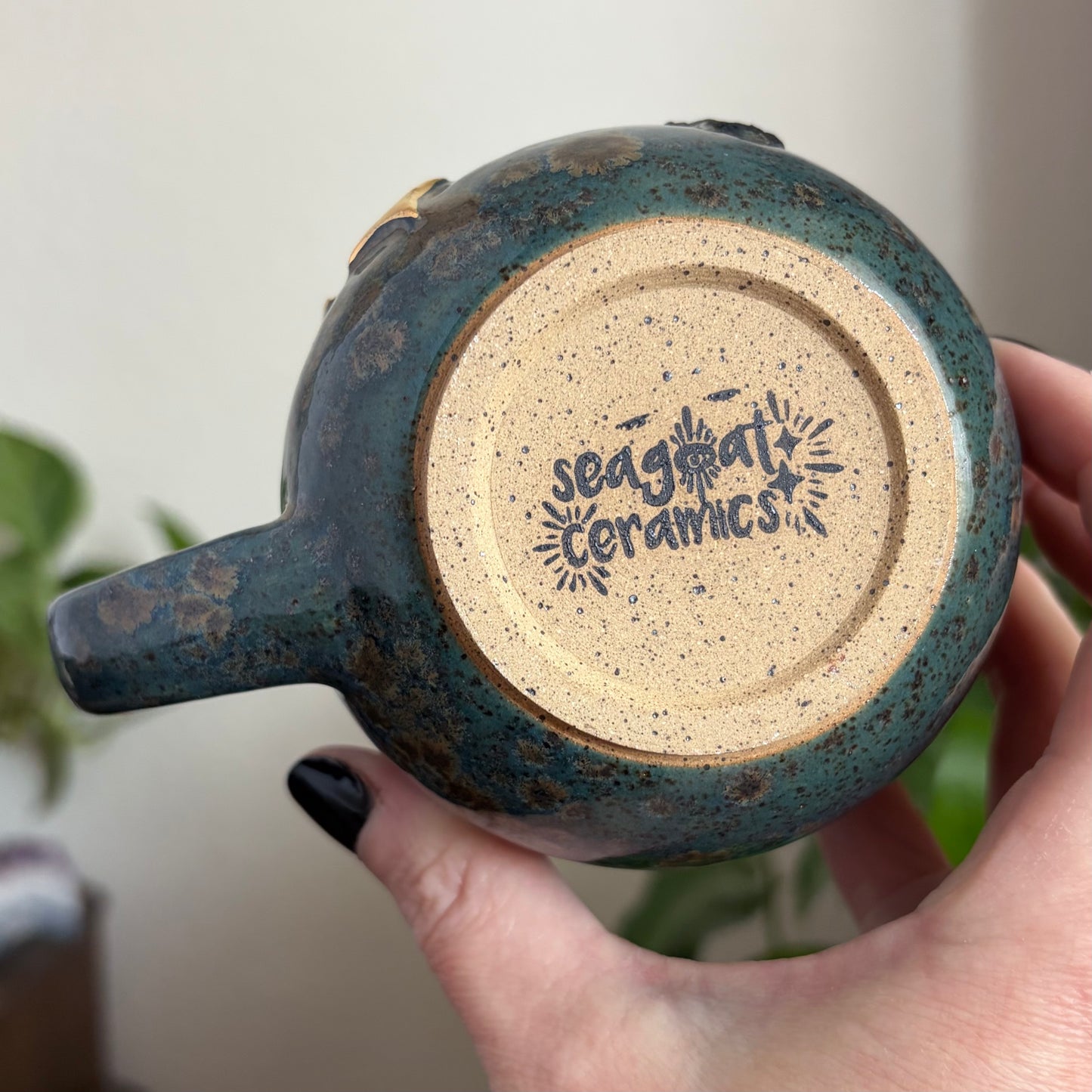Celestial Raven Mug • Shipwreck Glaze • 15 fl oz