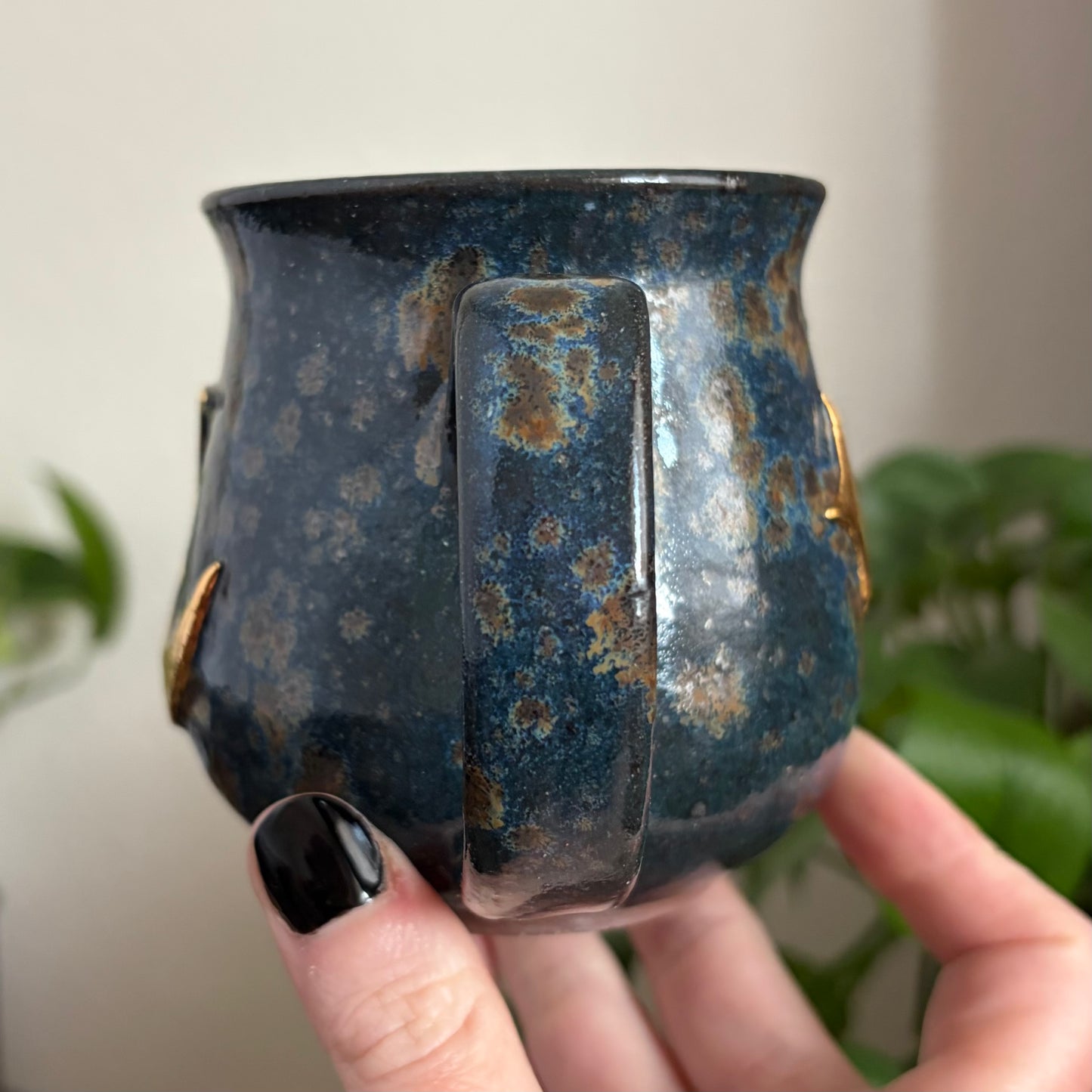 Moon + Stars Double Sided Mug • Shipwreck Glaze • 12 fl oz