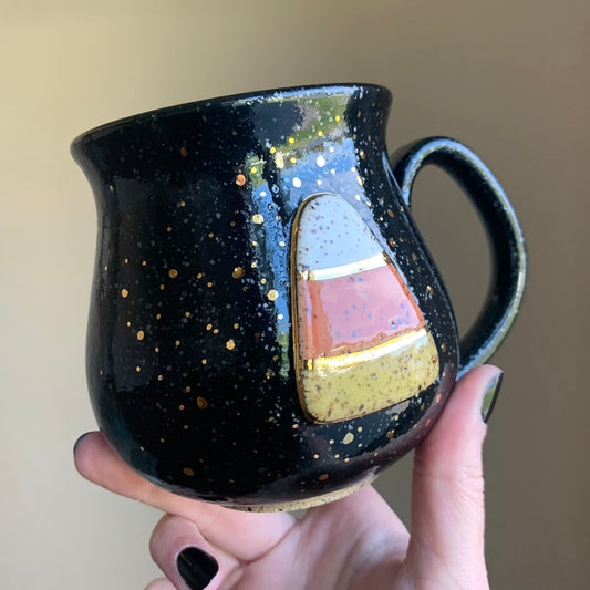 PRE-ORDER • The Candy Corn Mug • Raven Glaze *READ FULL DETAILS*