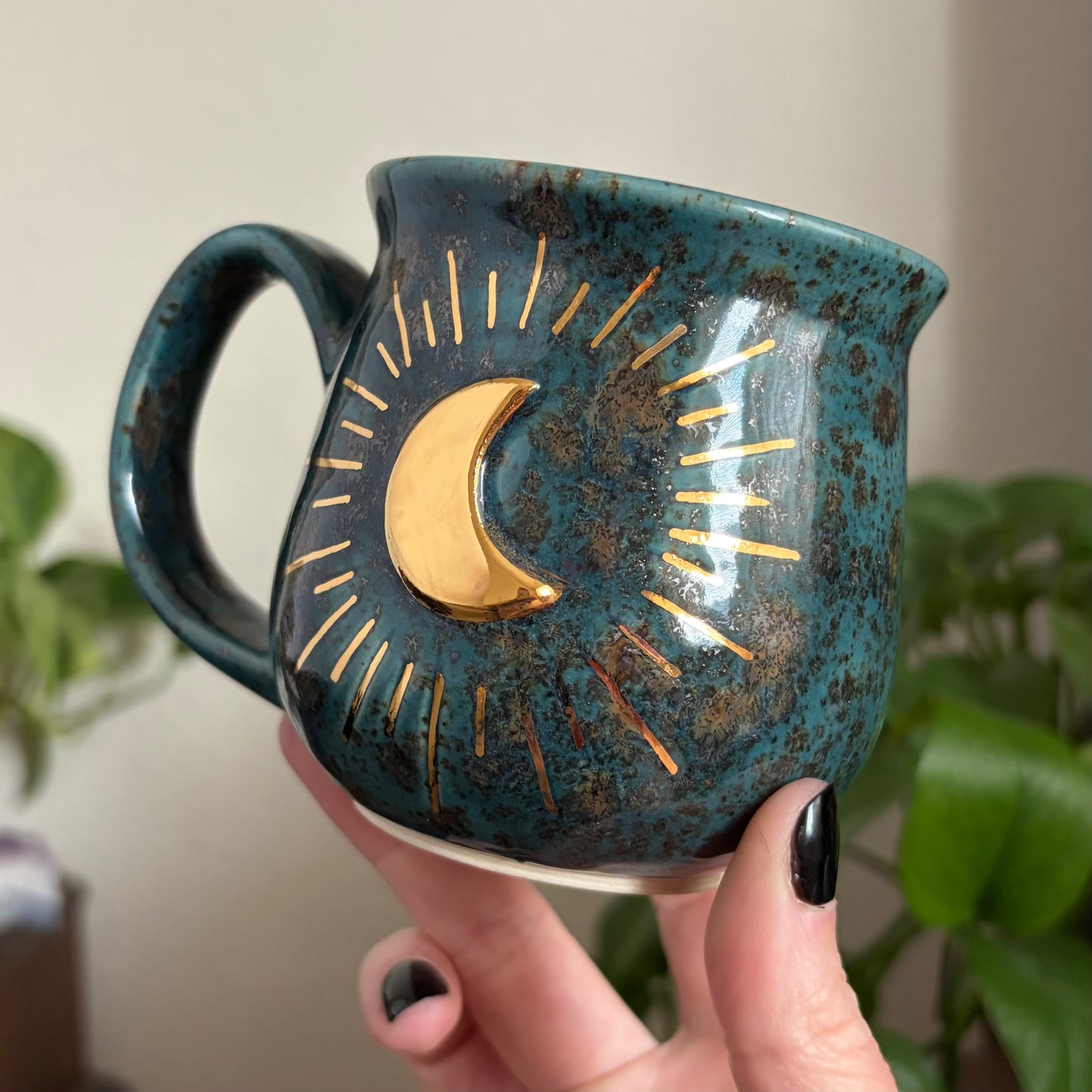 Crescent Burst Mug • Shipwreck Glaze • 11 fl oz