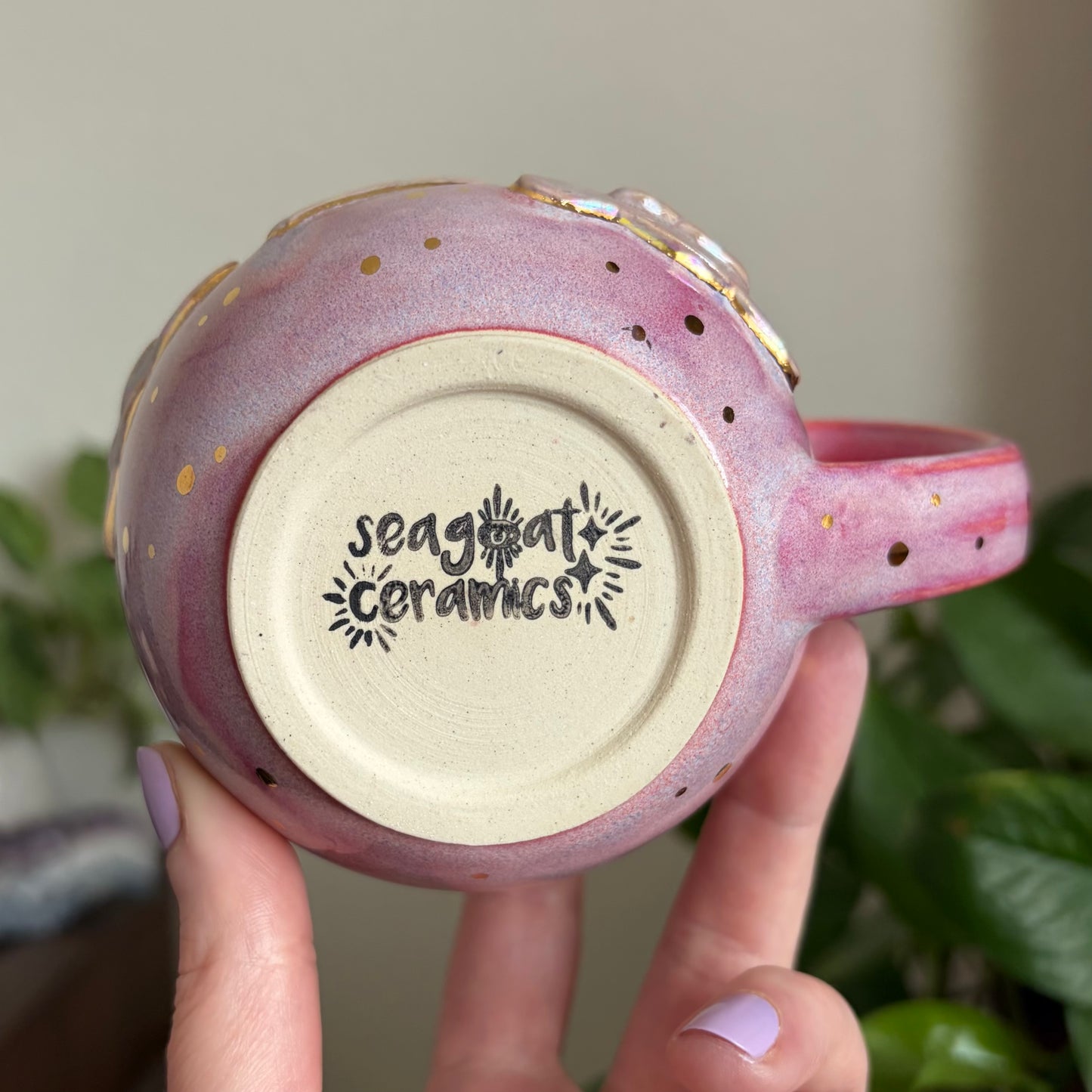 Hummingbird + Clouds Mug • Electric Cosmos Glaze • 14 fl oz