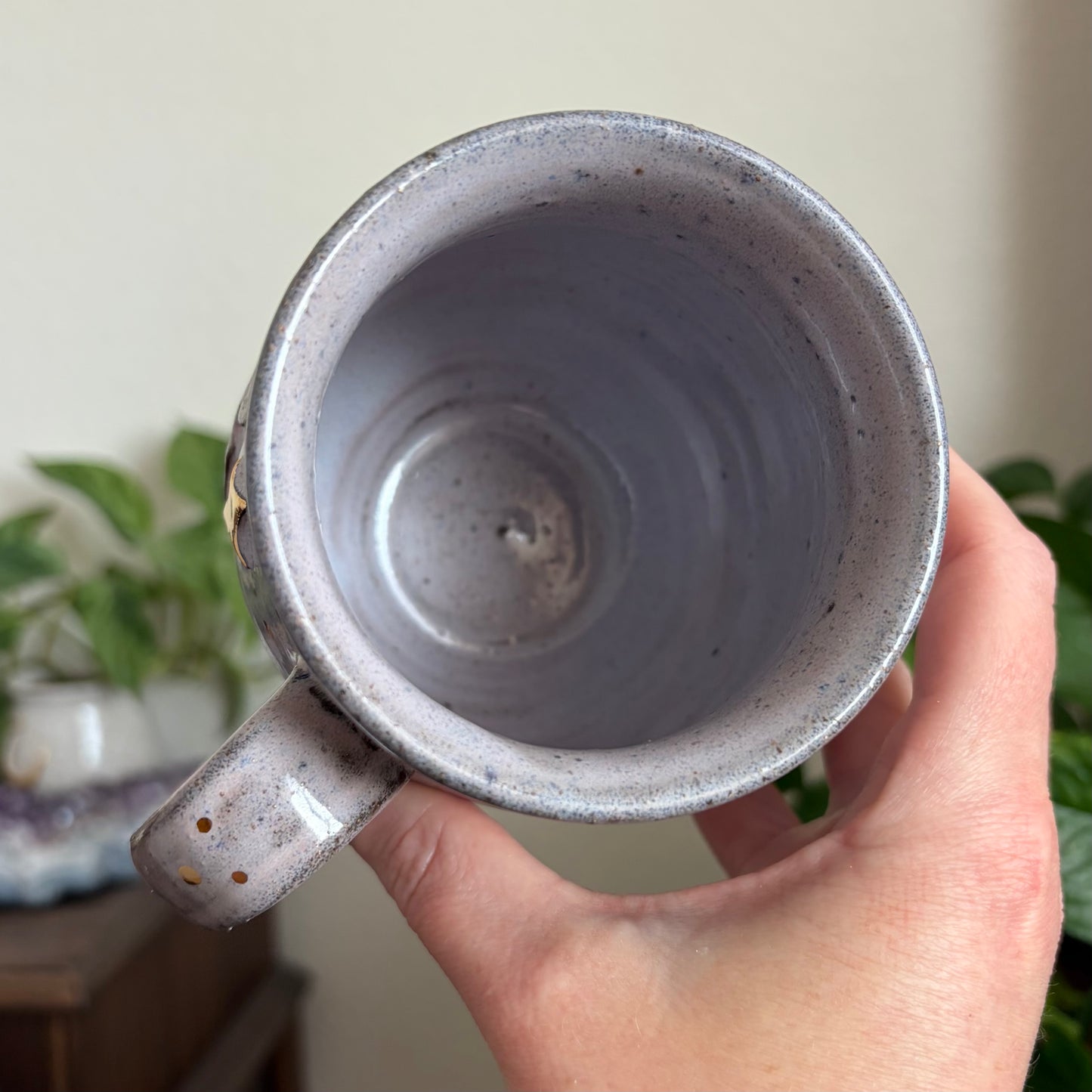 Celestial Hare Mug • Drippy Lavender Haze Glaze • 17 fl oz