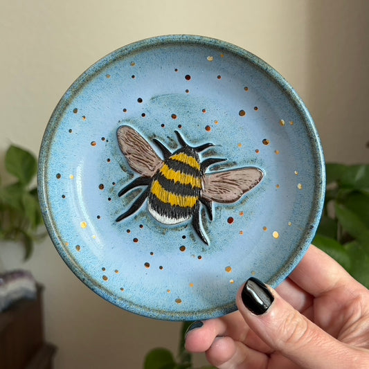 Bee Catchall • Blue Glaze
