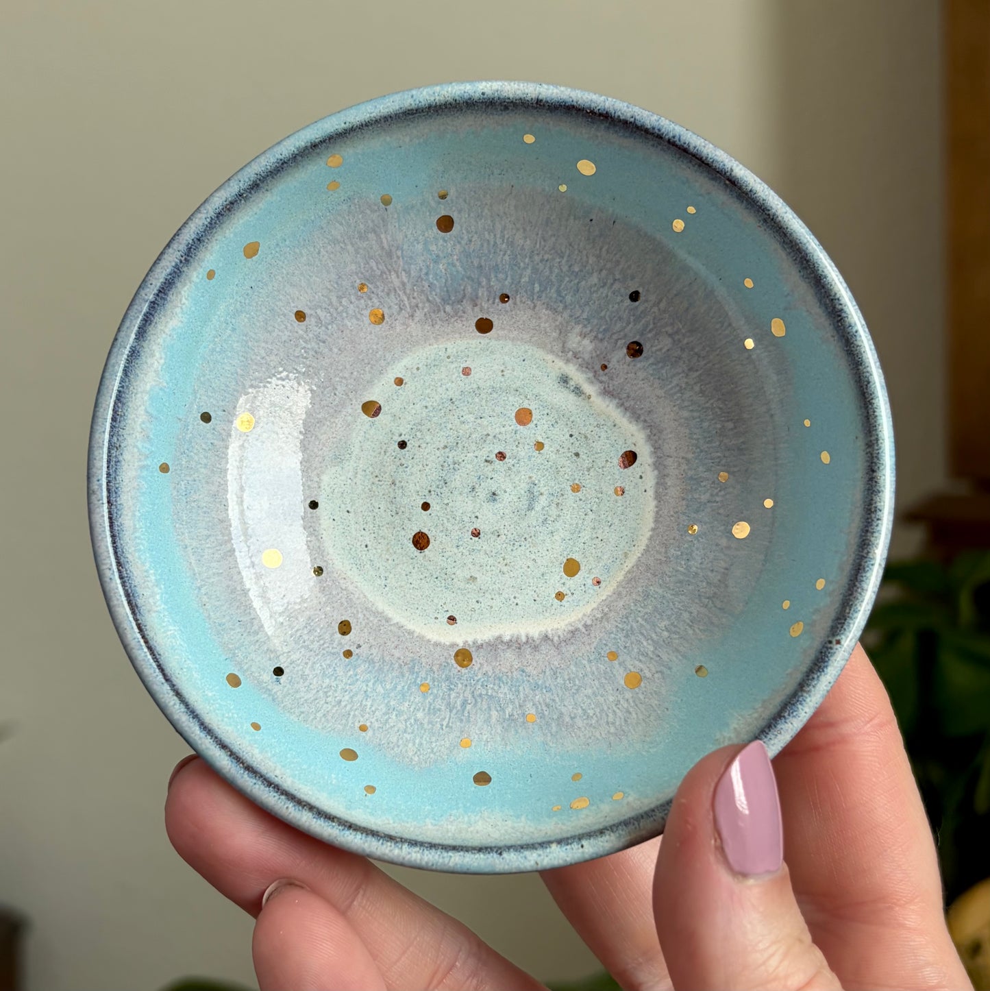 Dots Small Bowl • Cotton Candy Sky Glaze