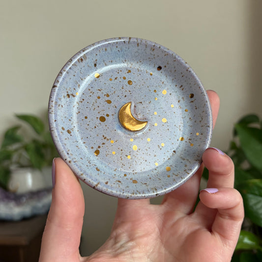 Crescent Moon Ring Bowl • Lavender Haze Glaze