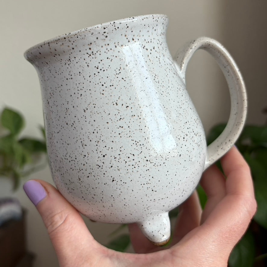 Mostly Sunny Cauldron Mug • Snow Glaze • 15 fl oz
