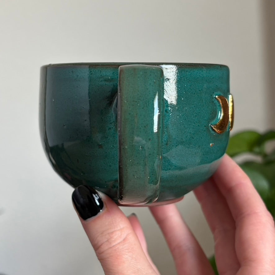 Moon Phase Mug • Emerald Glaze • 9 fl oz