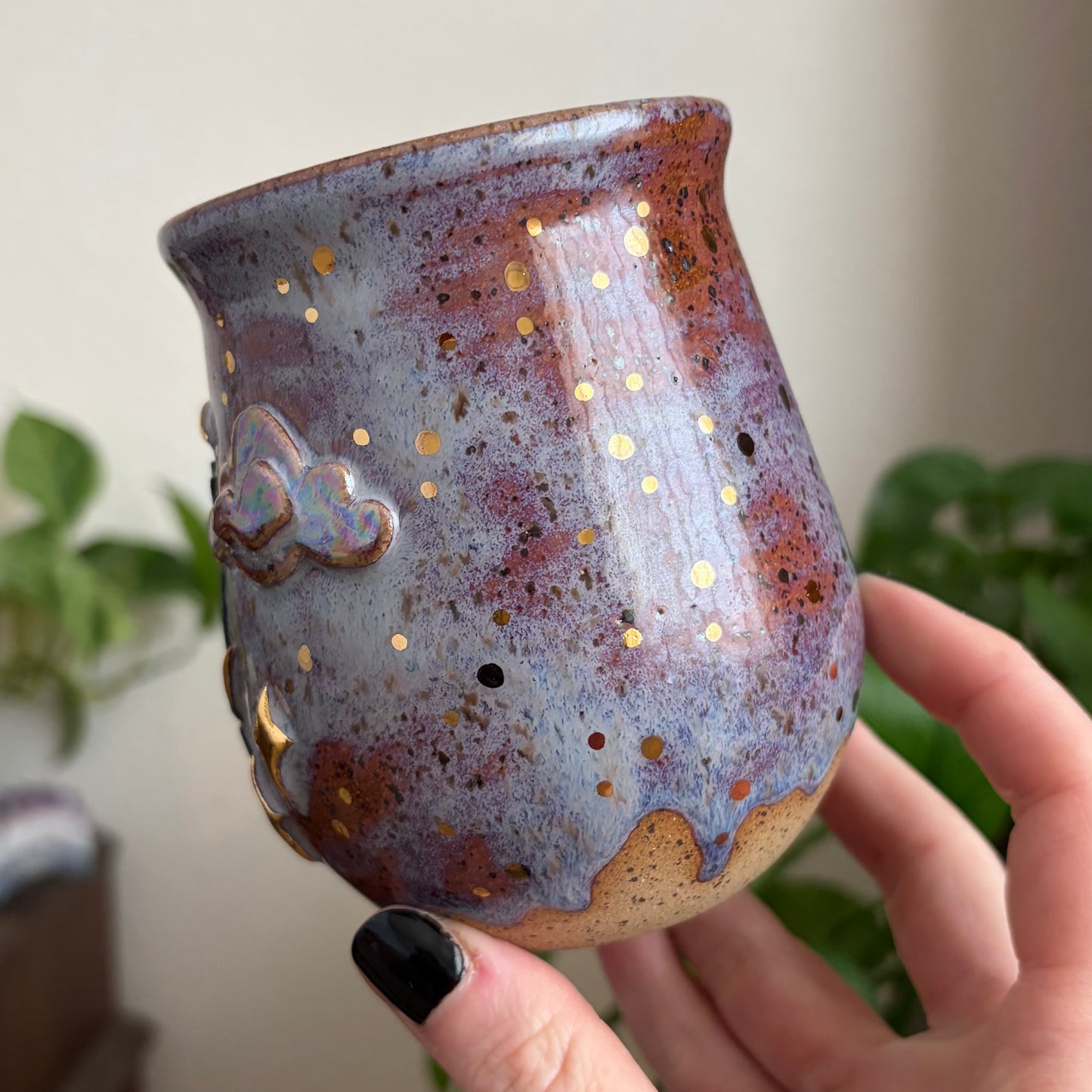 Celestial Cat Mug • Drippy Déjà Vu Glaze • 14 fl oz