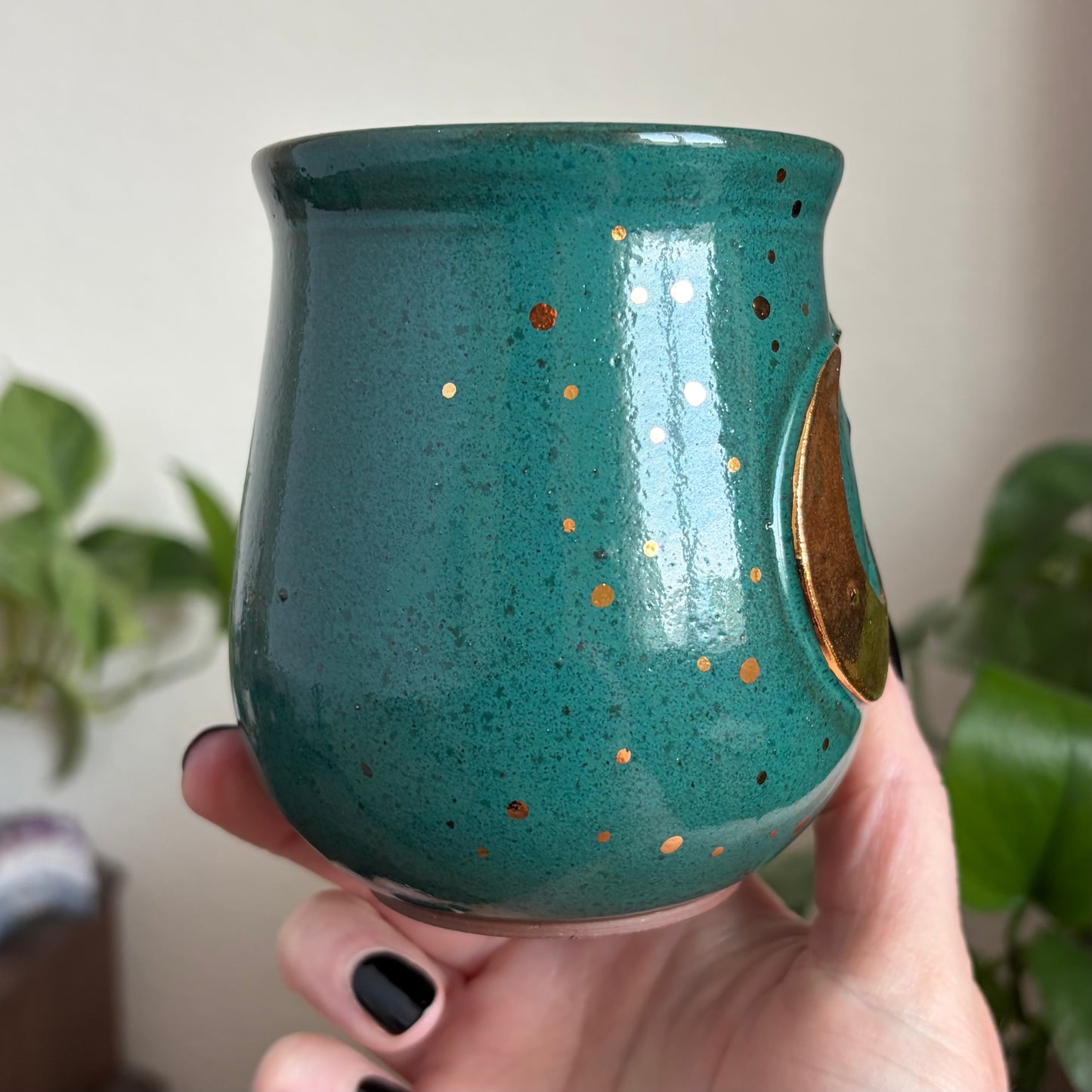 Moon + Star Mug • Emerald Glaze • 13 fl oz