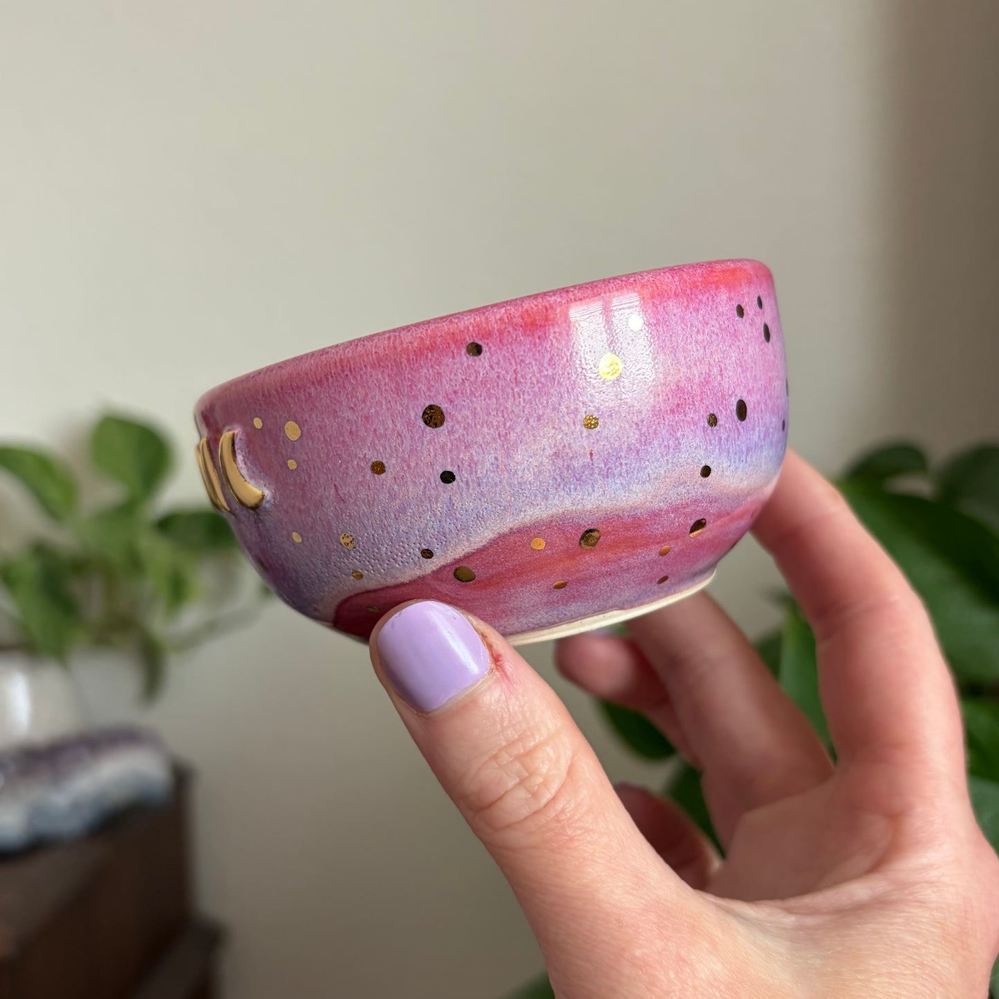 Moon Phase Small Bowl • Electric Cosmos Glaze
